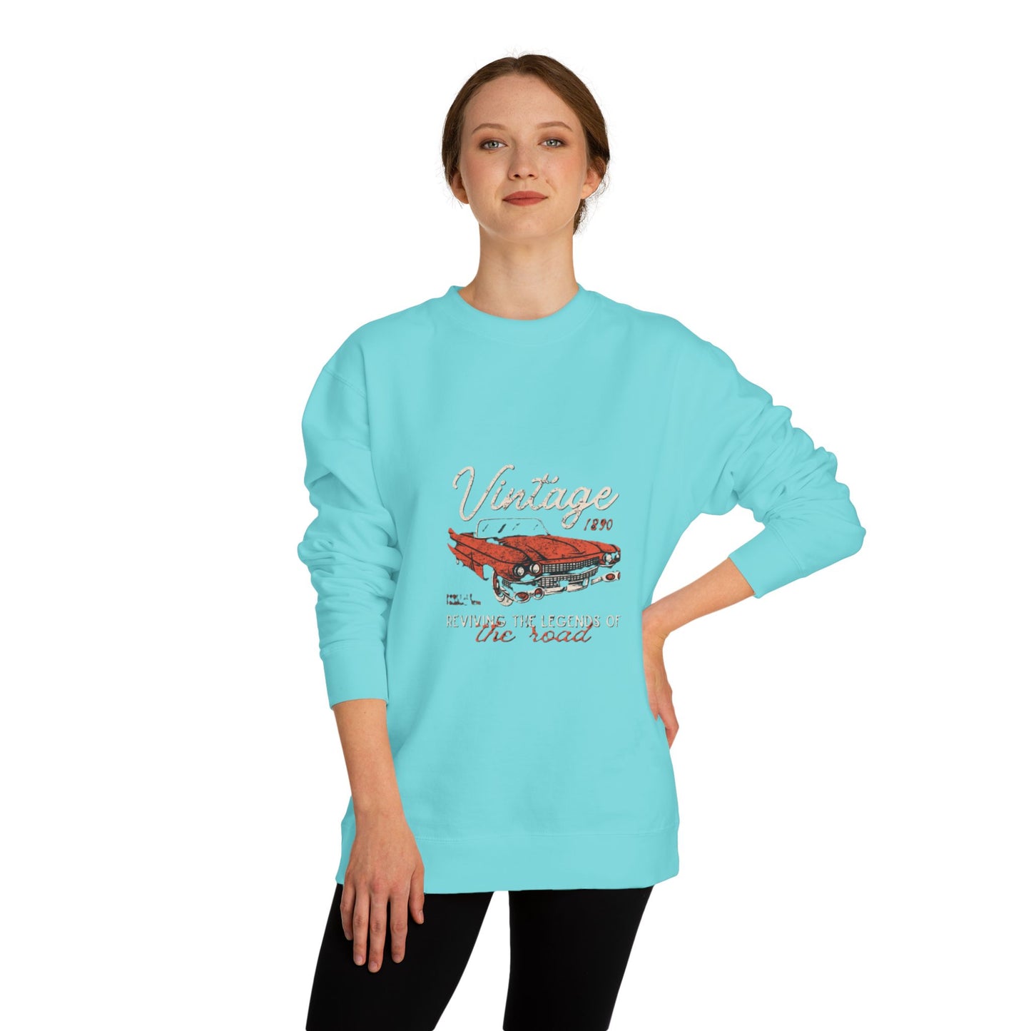 Vintage Car Crew Neck Sweatshirt - Retro Auto Design, Gift for Car Enthusiasts, Classic Car Lover, Vintage Apparel
