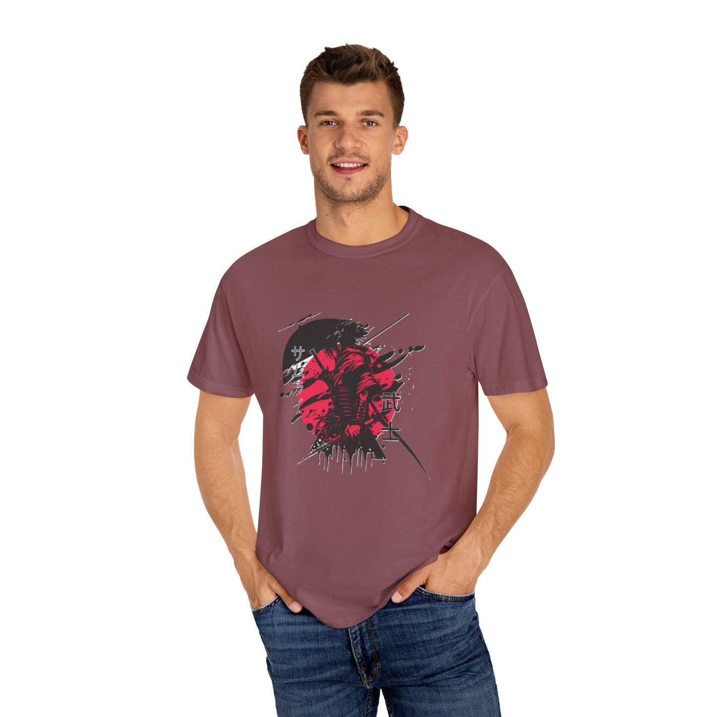 Garment-Dyed Graphic Tee, Artistic Casual Wear for Nature Lovers, Cool Summer Tee, Unique Gift for Art Enthusiasts, Streetwear