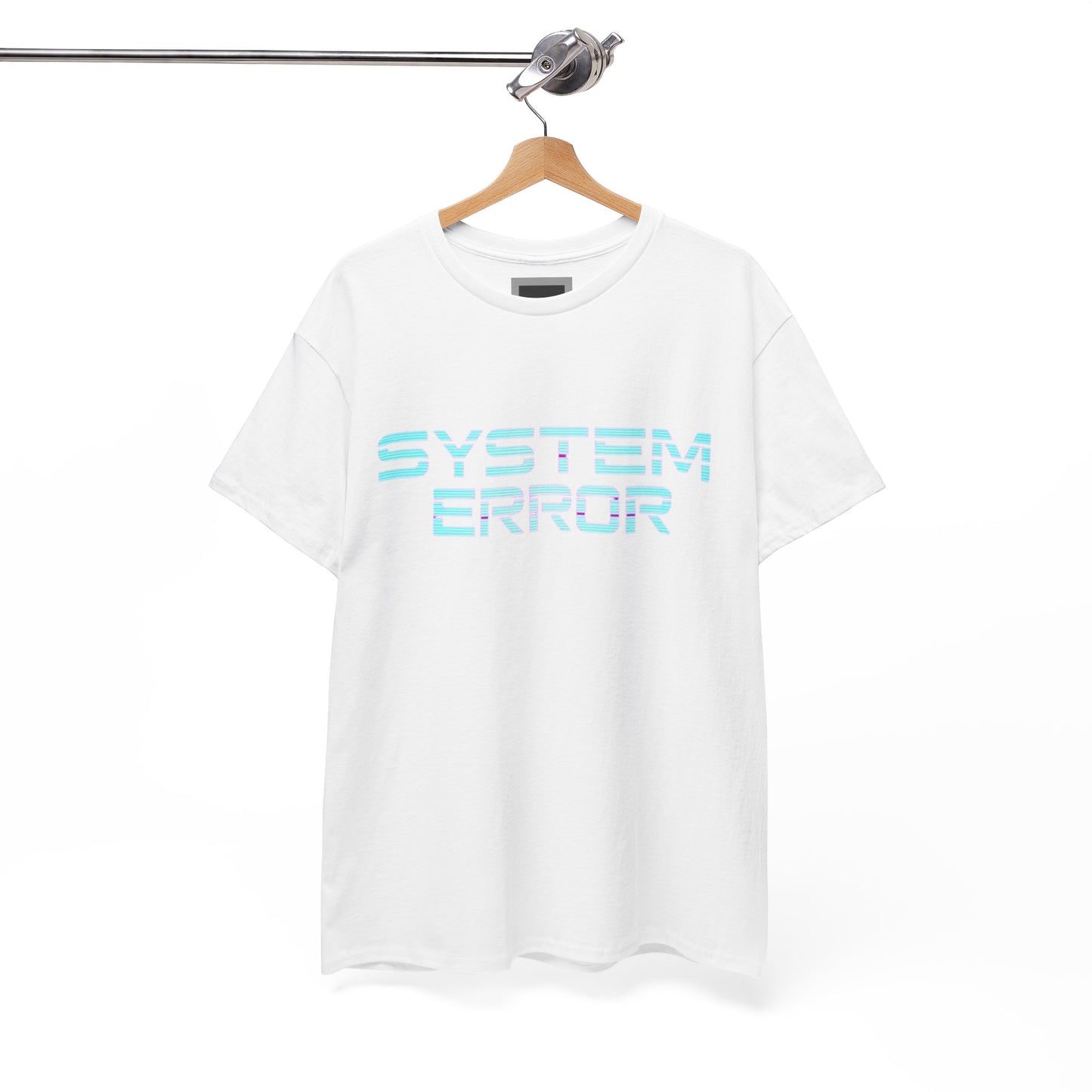 System Error Heavy Cotton Tee, Retro Graphic Shirt, Tech Humor Tee, Casual Everyday Wear, Gift for Geeks, Unique Statement T-Shirt