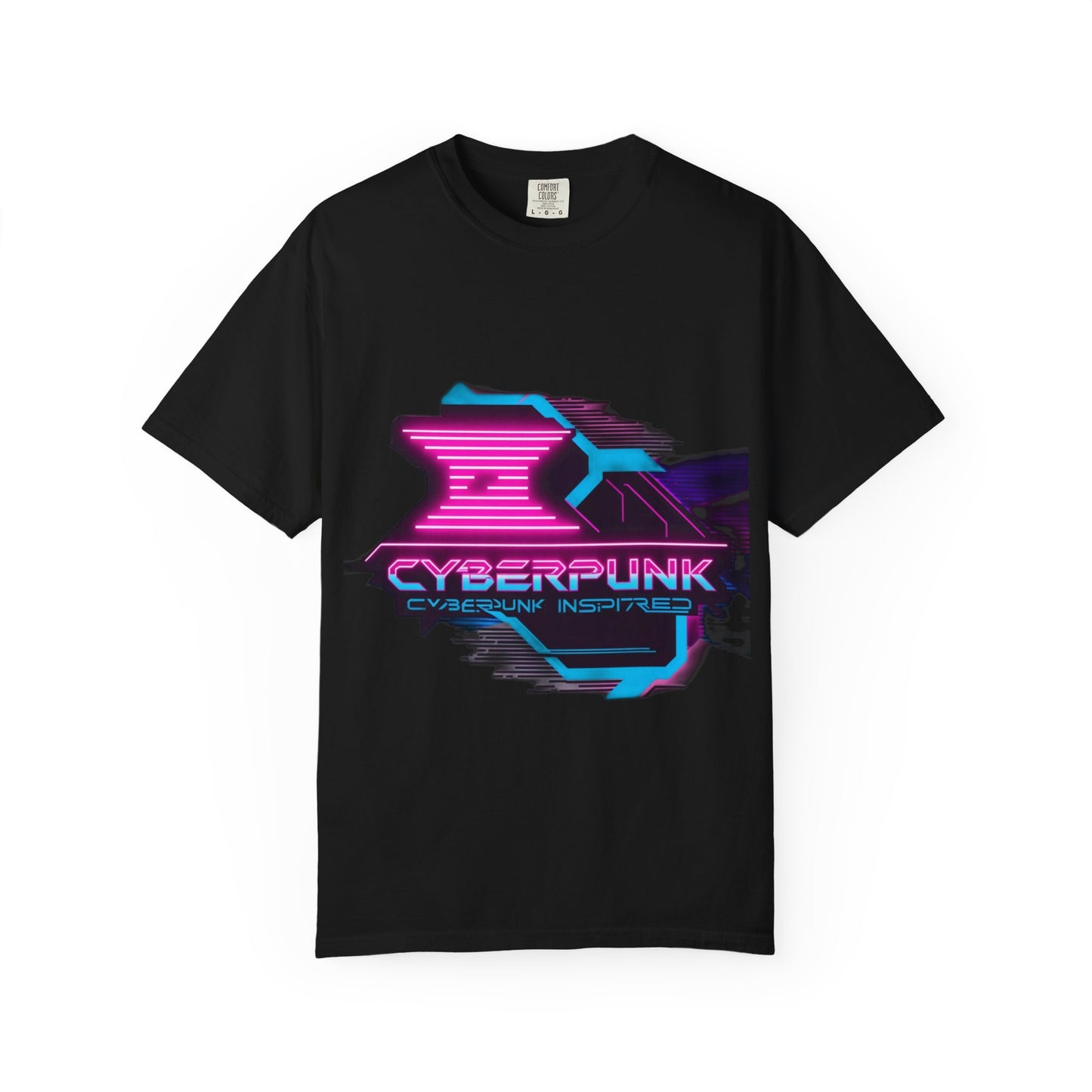 Cyberpunk Garment-Dyed T-shirt, Futuristic Graphic Tee, Casual Wear, Streetwear, Gift for Tech Lovers, Retro Inspired Fashion