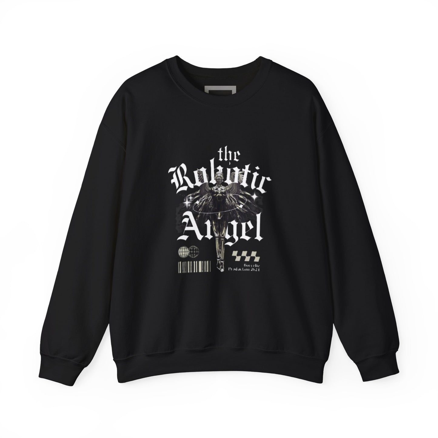 Robotic Angel Sweatshirt, Cozy Crewneck, Unique Graphic Sweatshirt, Perfect Gift, Trendy Streetwear, Perfect for Every Season