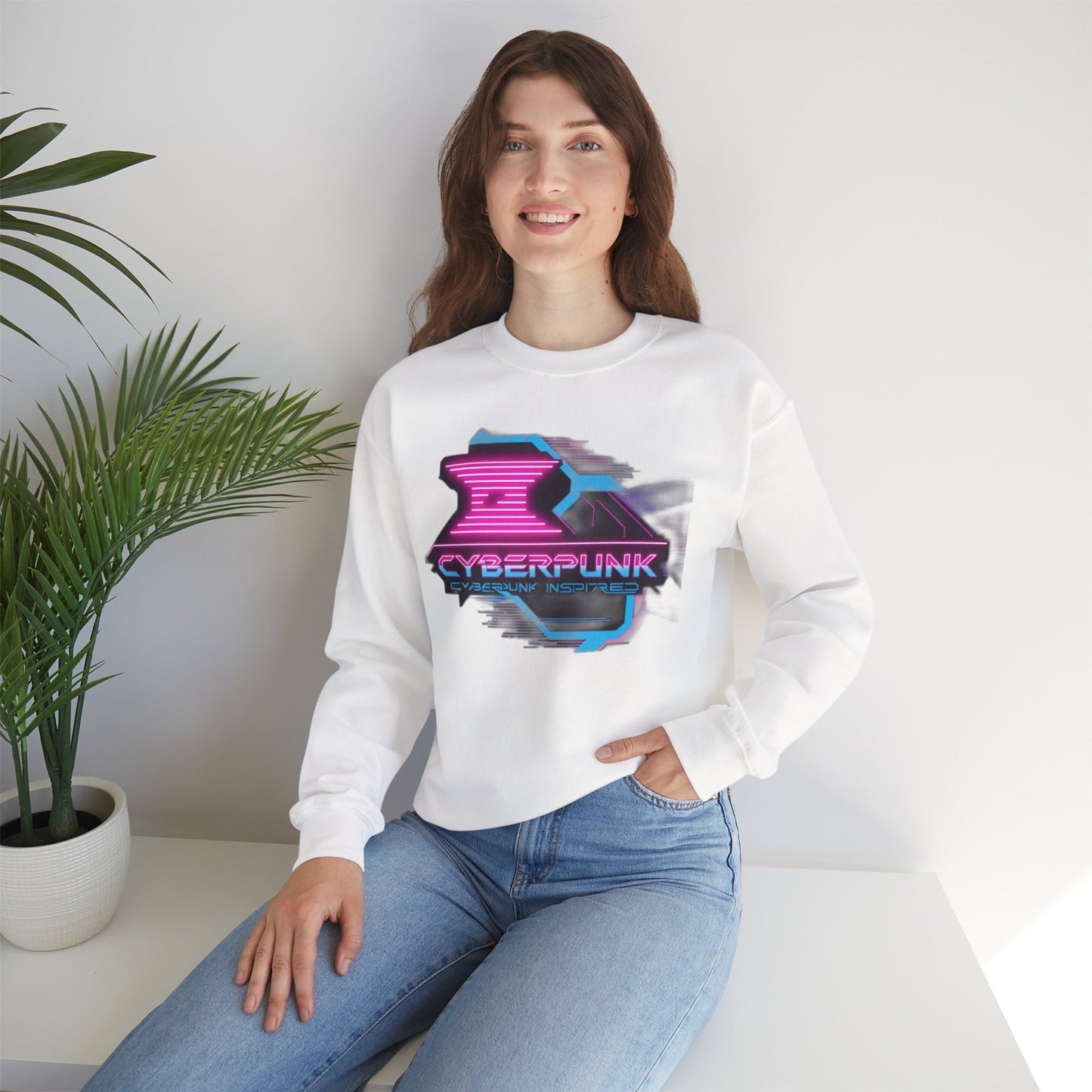 Futuristic Cyberpunk Sweatshirt,Crewneck, Streetwear, Gift for Tech Enthusiasts, Cozy Apparel