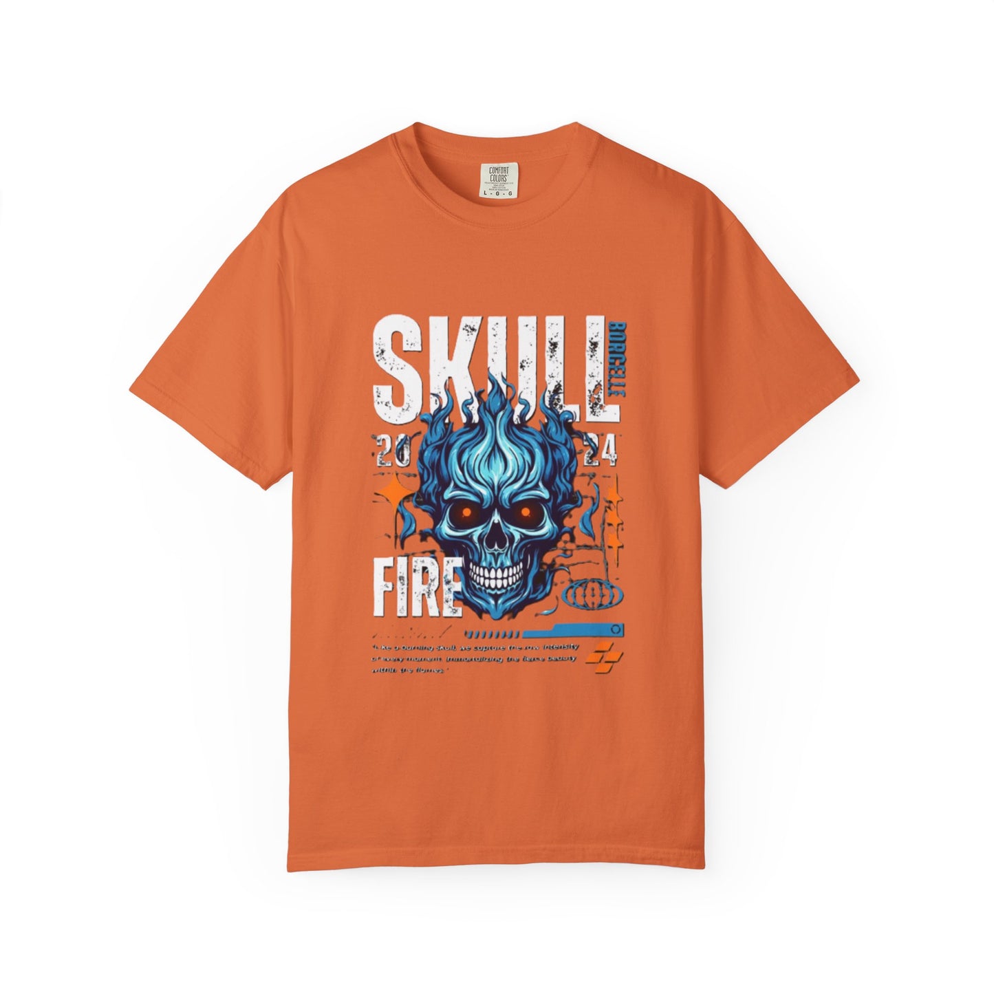 Skull Fire T-Shirt | Edgy Graphic Tee for Casual Wear, Perfect for Halloween, Music Festivals, Gift for Him/Her, Skull Lovers