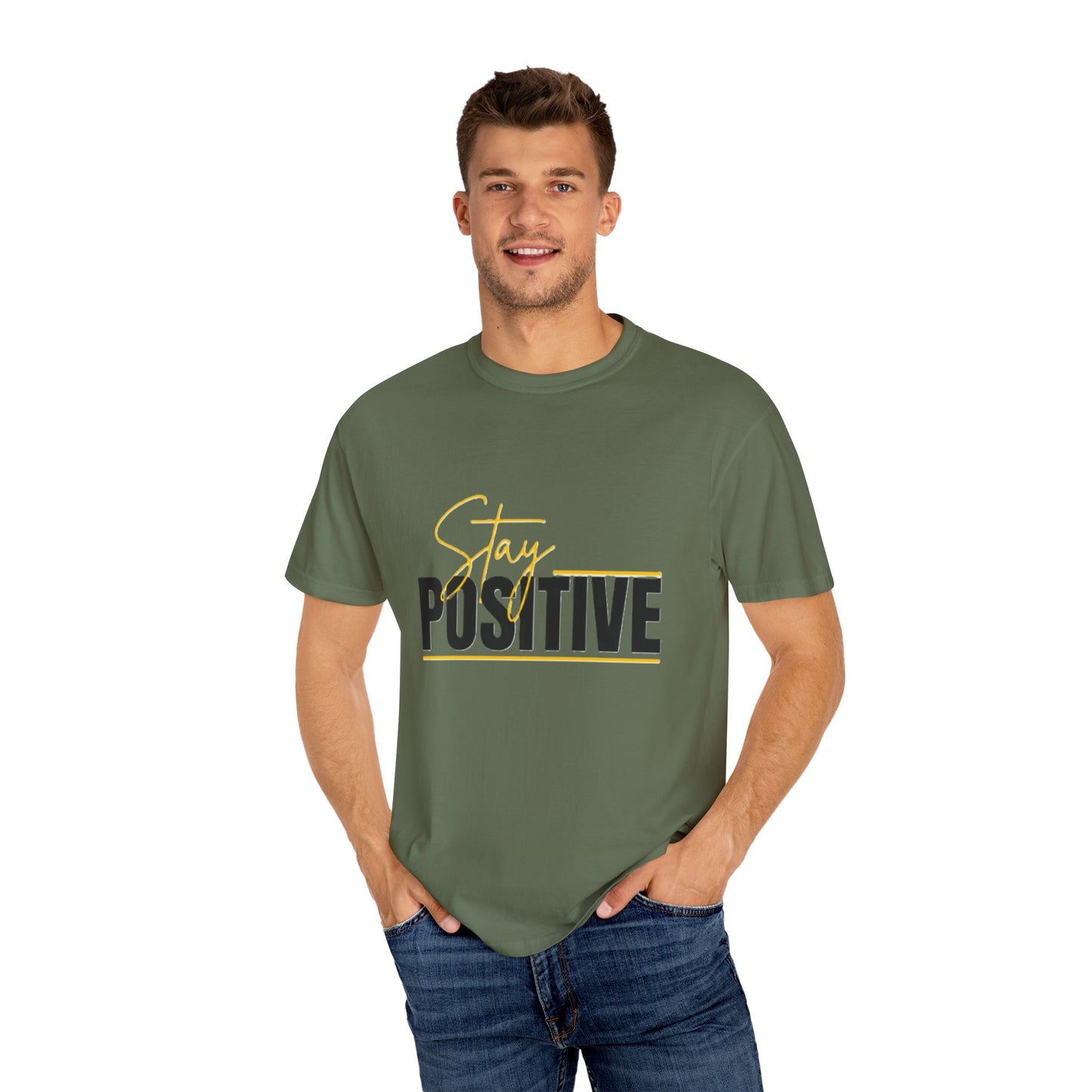 Stay Positive T-Shirt, Motivational Tee, Casual Wear, Gift for Friends, Uplifting Apparel, Everyday Comfort