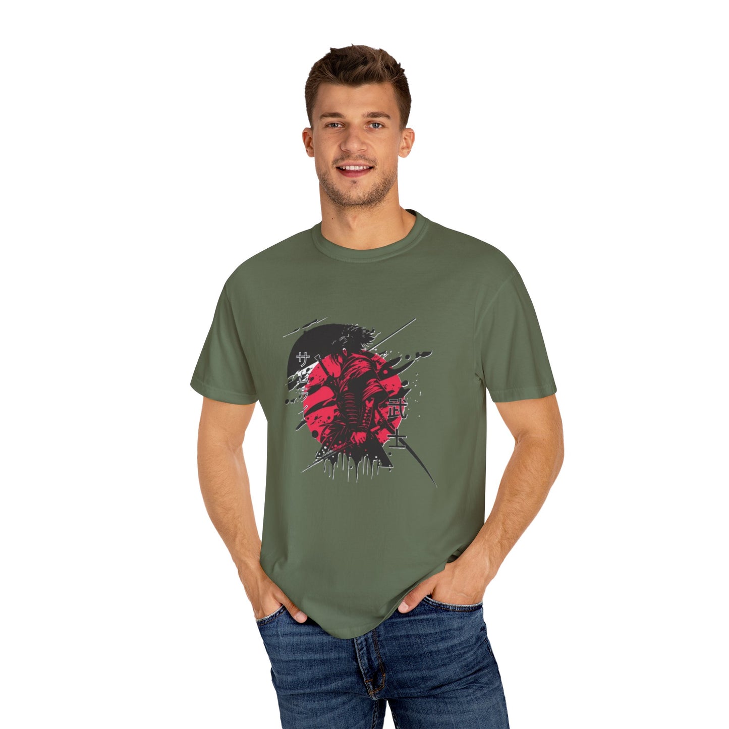 Garment-Dyed Graphic Tee, Artistic Casual Wear for Nature Lovers, Cool Summer Tee, Unique Gift for Art Enthusiasts, Streetwear