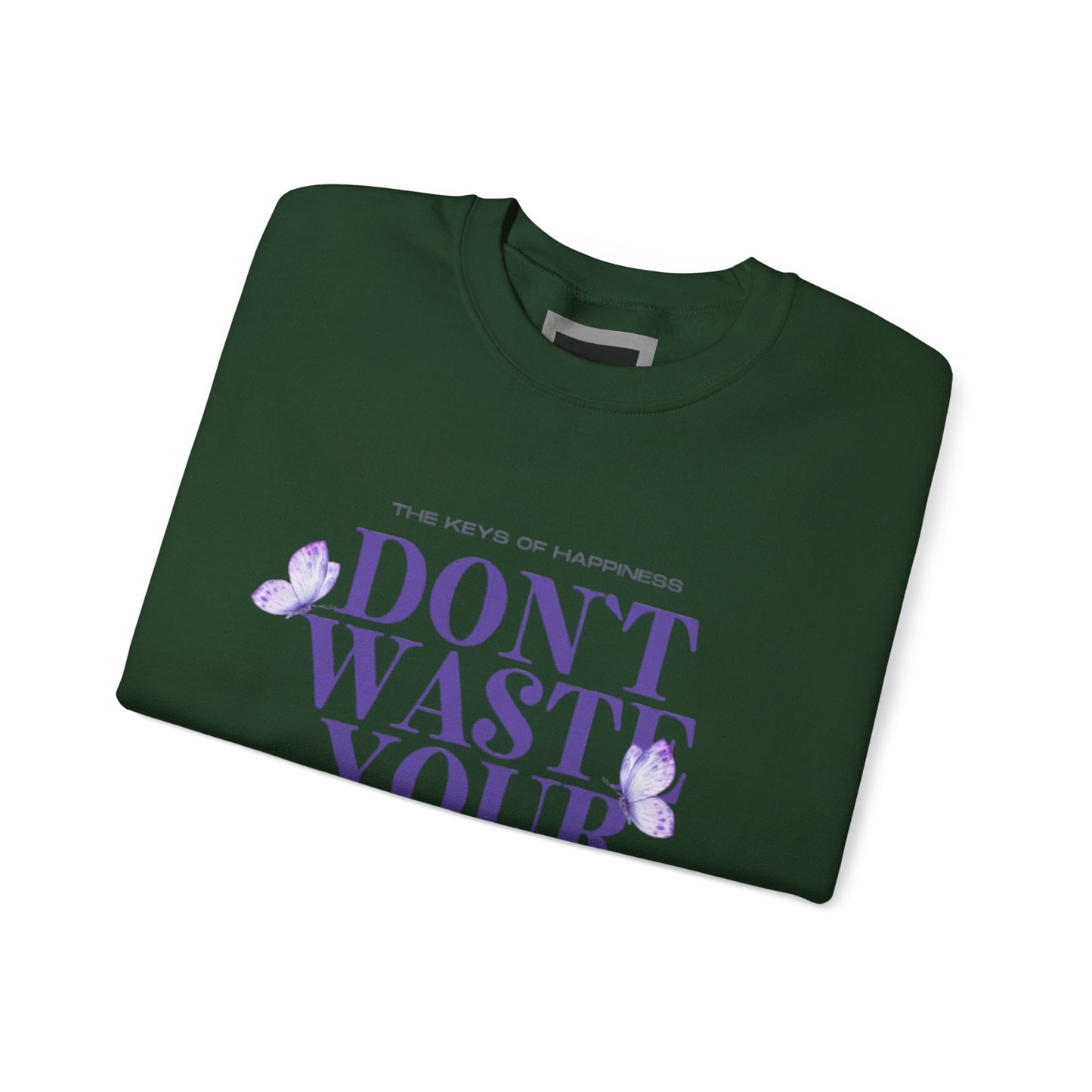 Heavy Blend Crewneck Sweatshirt - "Don't Waste Your Energy" - Positive Vibe, Cozy Gift, Casual Wear, Birthday Gift, Self-Care