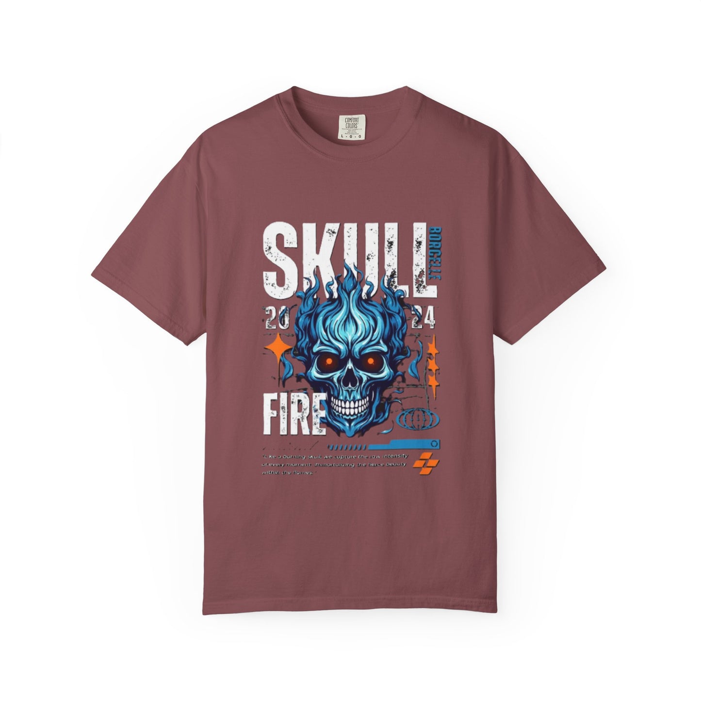 Skull Fire T-Shirt | Edgy Graphic Tee for Casual Wear, Perfect for Halloween, Music Festivals, Gift for Him/Her, Skull Lovers