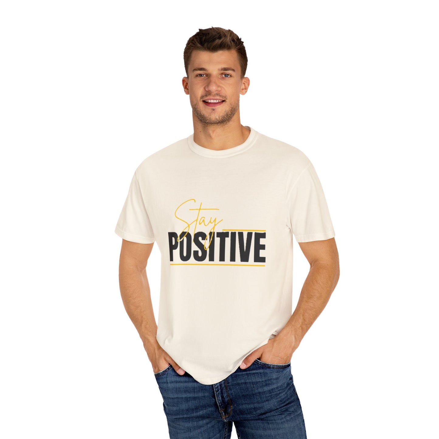 Stay Positive T-Shirt, Motivational Tee, Casual Wear, Gift for Friends, Uplifting Apparel, Everyday Comfort