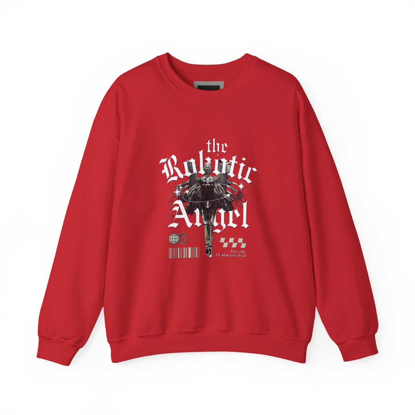 Robotic Angel Sweatshirt, Cozy Crewneck, Unique Graphic Sweatshirt, Perfect Gift, Trendy Streetwear, Perfect for Every Season