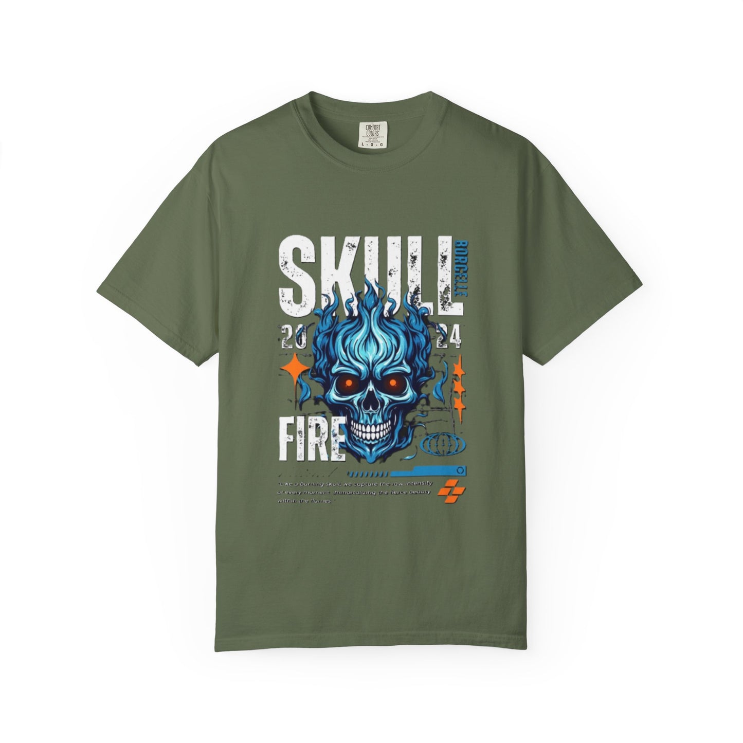 Skull Fire T-Shirt | Edgy Graphic Tee for Casual Wear, Perfect for Halloween, Music Festivals, Gift for Him/Her, Skull Lovers