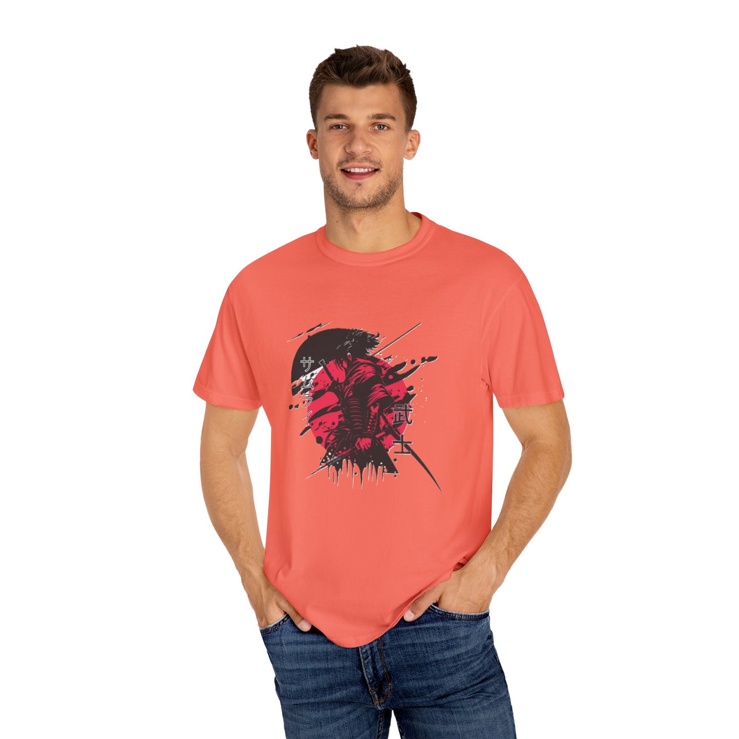 Garment-Dyed Graphic Tee, Artistic Casual Wear for Nature Lovers, Cool Summer Tee, Unique Gift for Art Enthusiasts, Streetwear