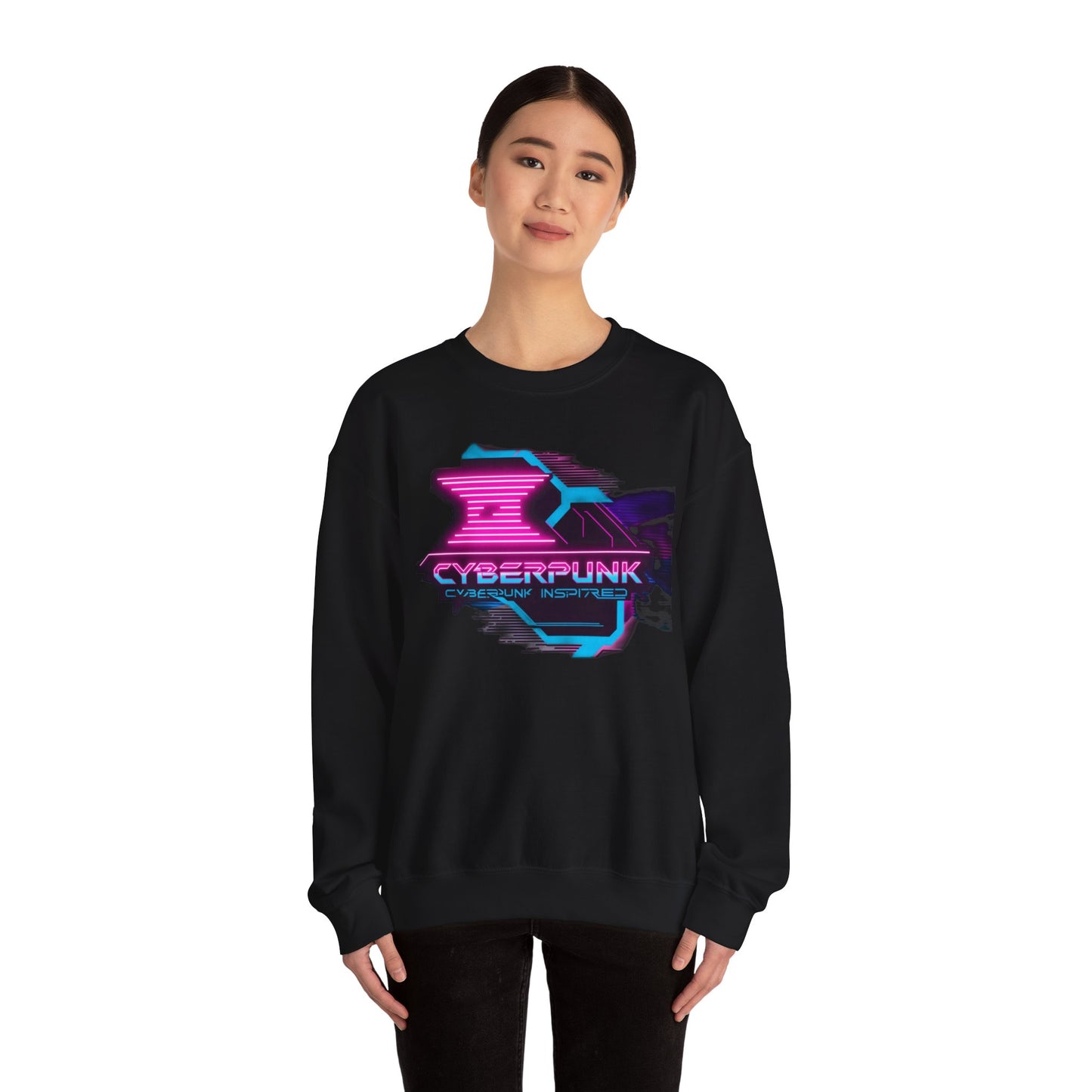 Futuristic Cyberpunk Sweatshirt,Crewneck, Streetwear, Gift for Tech Enthusiasts, Cozy Apparel
