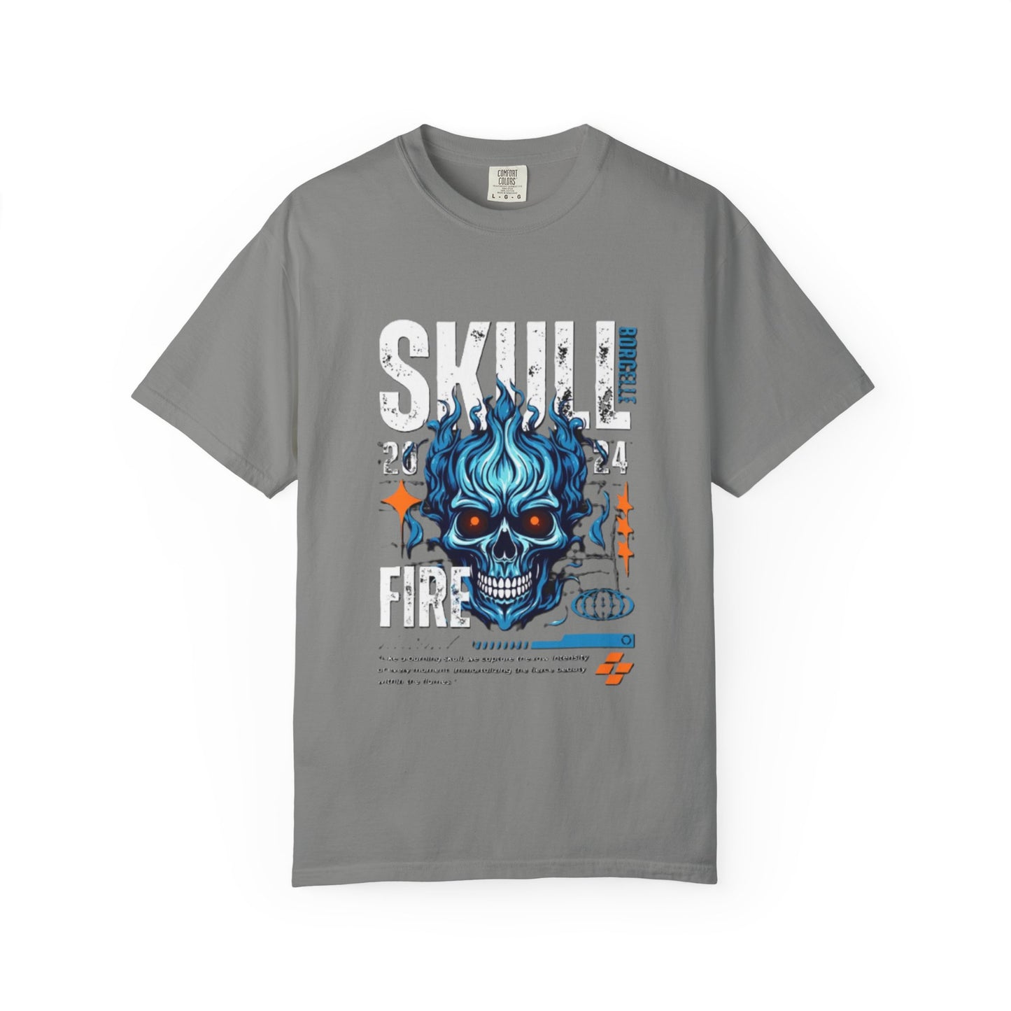 Skull Fire T-Shirt | Edgy Graphic Tee for Casual Wear, Perfect for Halloween, Music Festivals, Gift for Him/Her, Skull Lovers