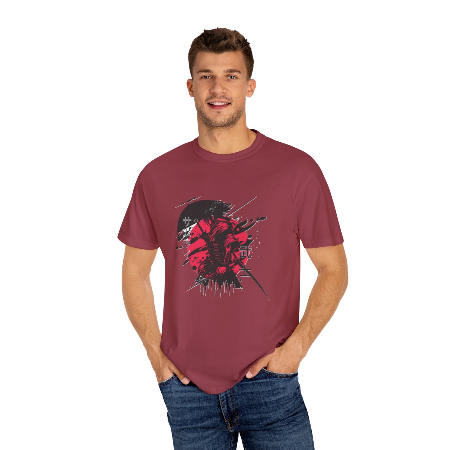 Garment-Dyed Graphic Tee, Artistic Casual Wear for Nature Lovers, Cool Summer Tee, Unique Gift for Art Enthusiasts, Streetwear