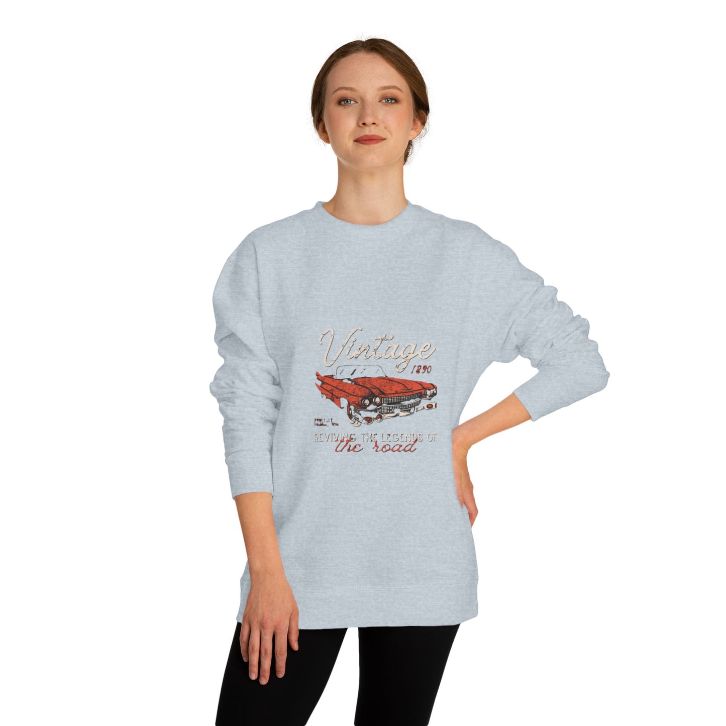 Vintage Car Crew Neck Sweatshirt - Retro Auto Design, Gift for Car Enthusiasts, Classic Car Lover, Vintage Apparel