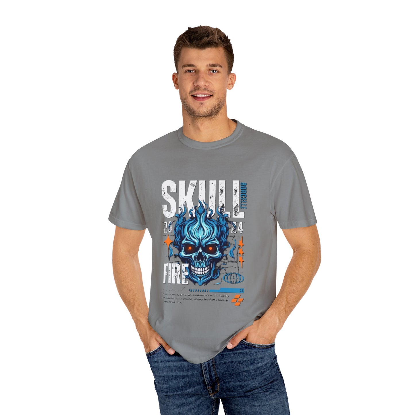 Skull Fire T-Shirt | Edgy Graphic Tee for Casual Wear, Perfect for Halloween, Music Festivals, Gift for Him/Her, Skull Lovers