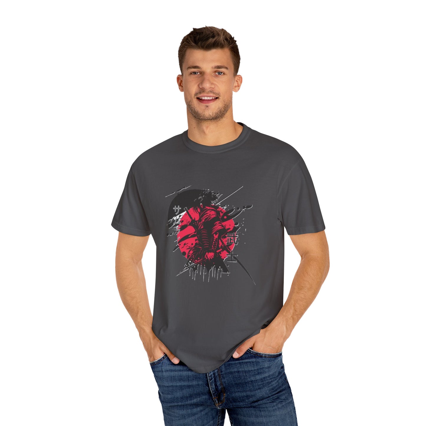 Garment-Dyed Graphic Tee, Artistic Casual Wear for Nature Lovers, Cool Summer Tee, Unique Gift for Art Enthusiasts, Streetwear
