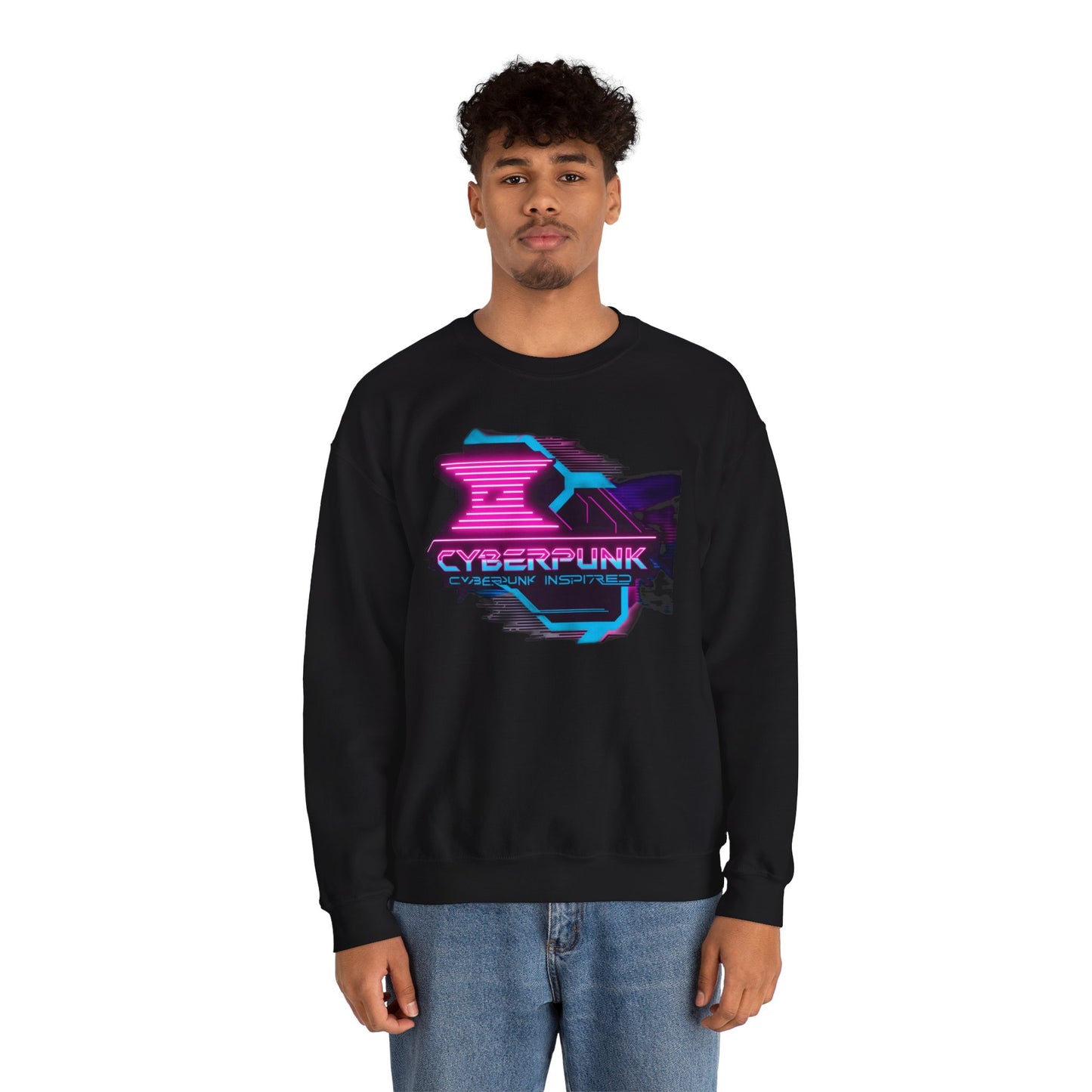 Futuristic Cyberpunk Sweatshirt,Crewneck, Streetwear, Gift for Tech Enthusiasts, Cozy Apparel