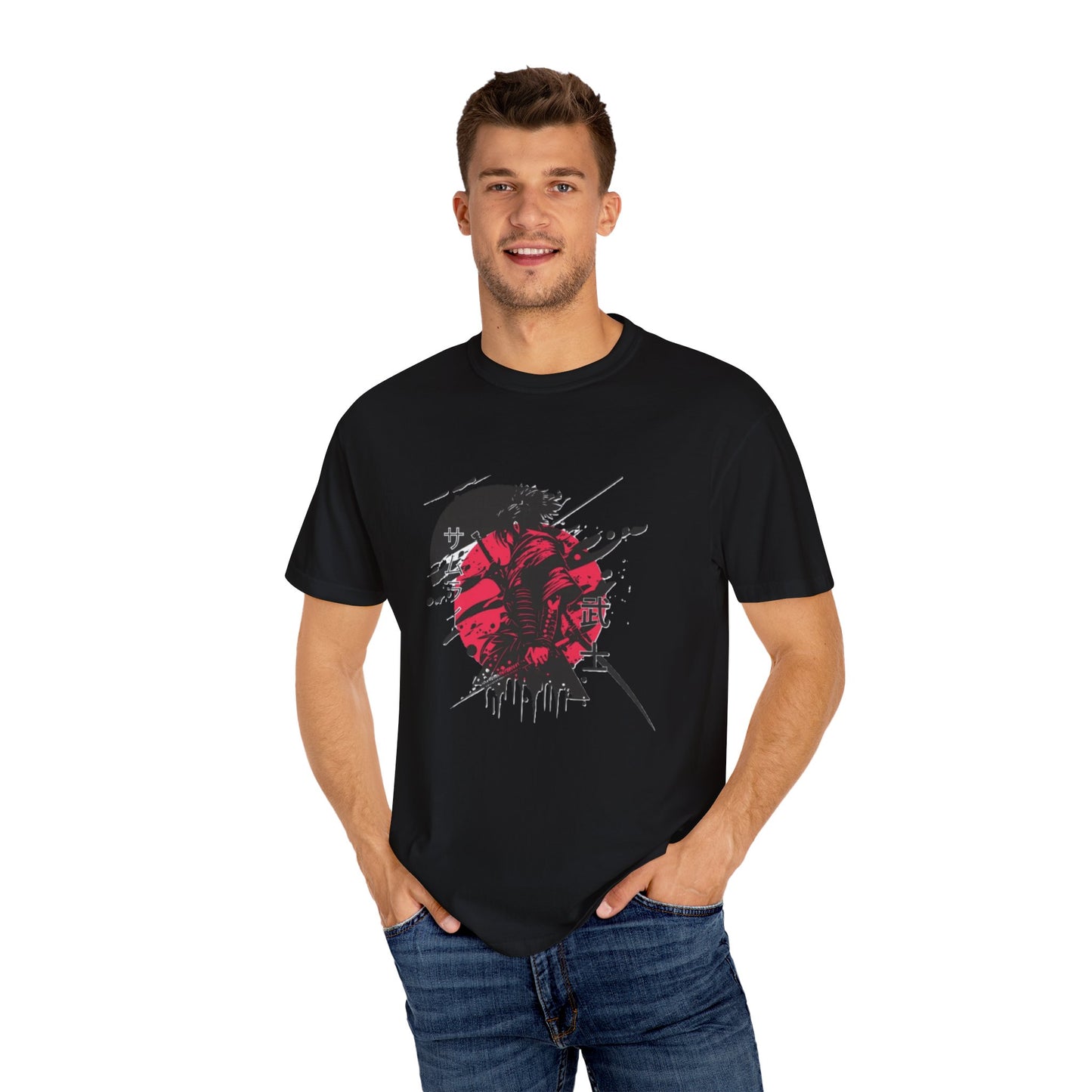 Garment-Dyed Graphic Tee, Artistic Casual Wear for Nature Lovers, Cool Summer Tee, Unique Gift for Art Enthusiasts, Streetwear