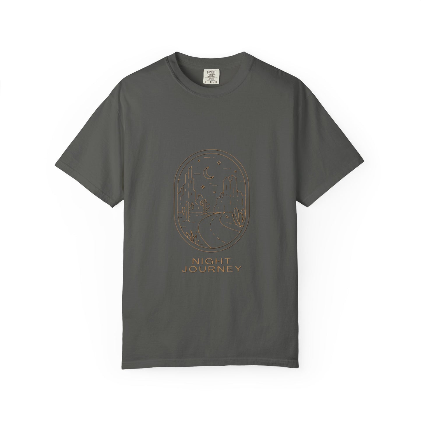 Night Journey Garment-Dyed T-Shirt, Bohemian Tee, Travel Shirt, Adventure Apparel, Gift for Wanderers, Night Sky Fashion
