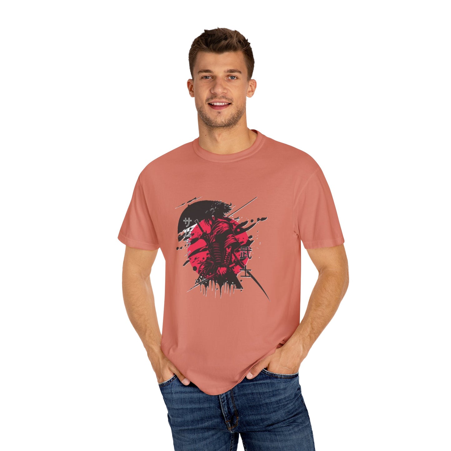 Garment-Dyed Graphic Tee, Artistic Casual Wear for Nature Lovers, Cool Summer Tee, Unique Gift for Art Enthusiasts, Streetwear