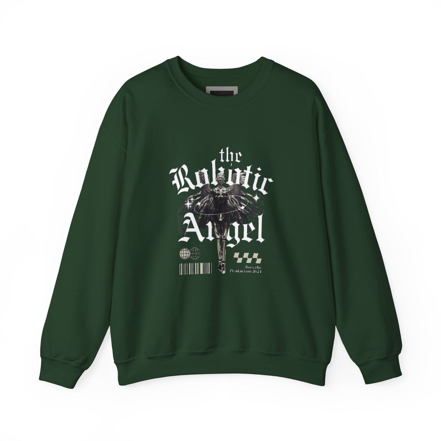 Robotic Angel Sweatshirt, Cozy Crewneck, Unique Graphic Sweatshirt, Perfect Gift, Trendy Streetwear, Perfect for Every Season