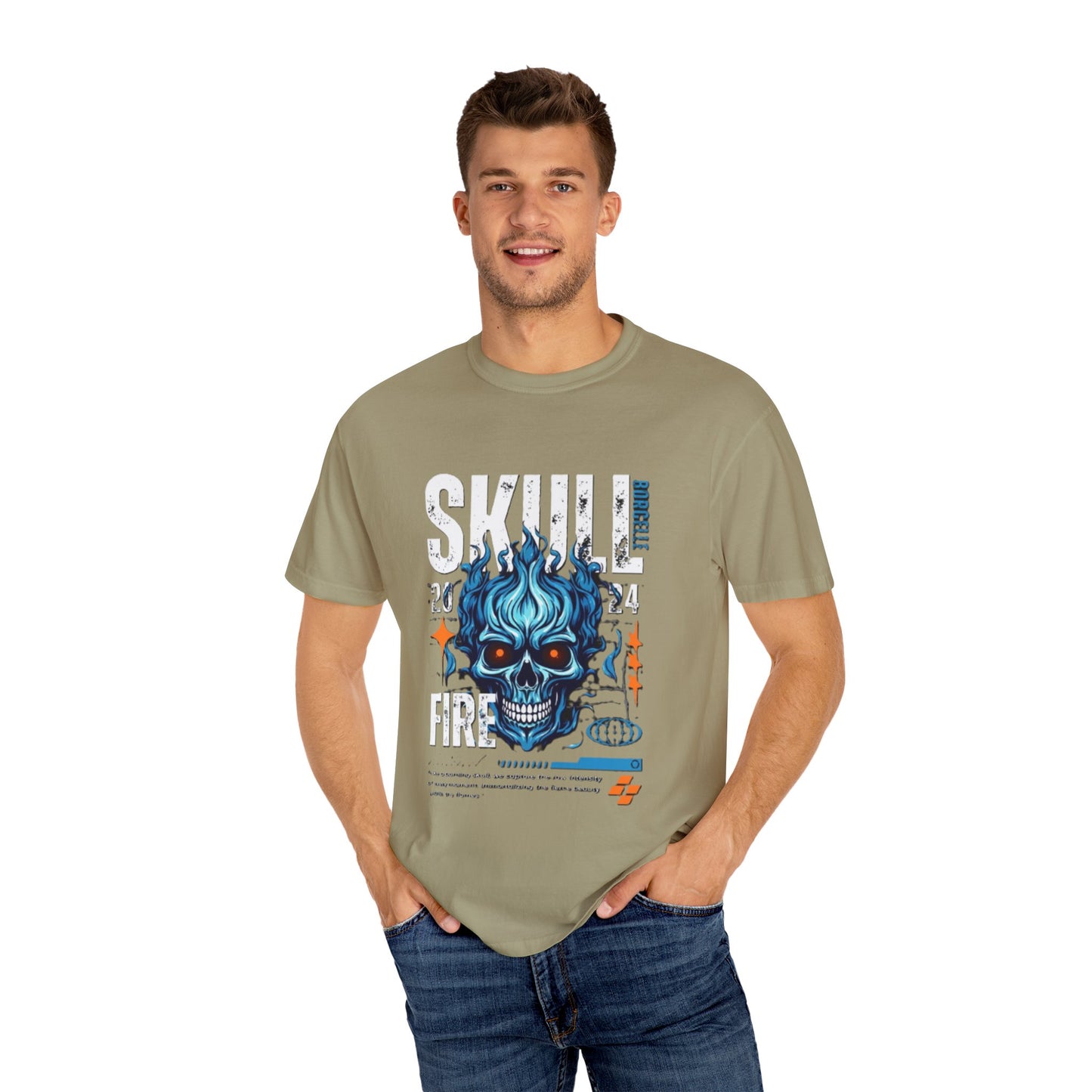 Skull Fire T-Shirt | Edgy Graphic Tee for Casual Wear, Perfect for Halloween, Music Festivals, Gift for Him/Her, Skull Lovers