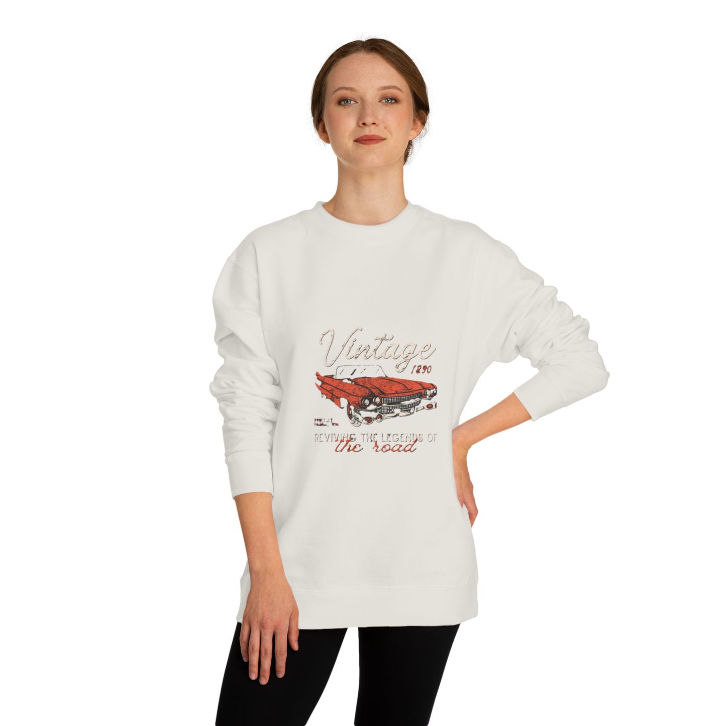 Vintage Car Crew Neck Sweatshirt - Retro Auto Design, Gift for Car Enthusiasts, Classic Car Lover, Vintage Apparel