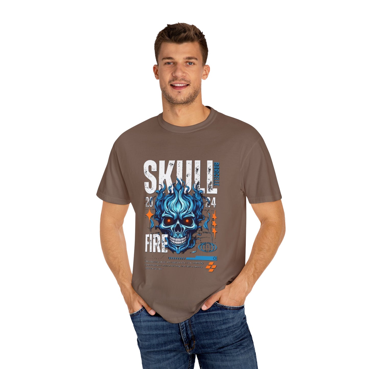 Skull Fire T-Shirt | Edgy Graphic Tee for Casual Wear, Perfect for Halloween, Music Festivals, Gift for Him/Her, Skull Lovers