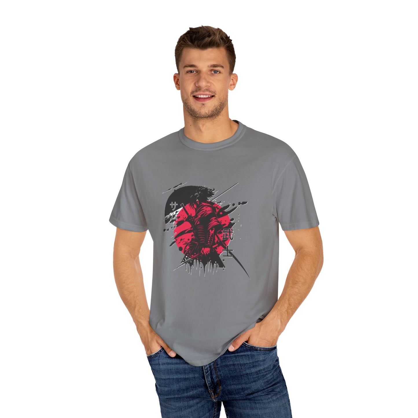 Garment-Dyed Graphic Tee, Artistic Casual Wear for Nature Lovers, Cool Summer Tee, Unique Gift for Art Enthusiasts, Streetwear