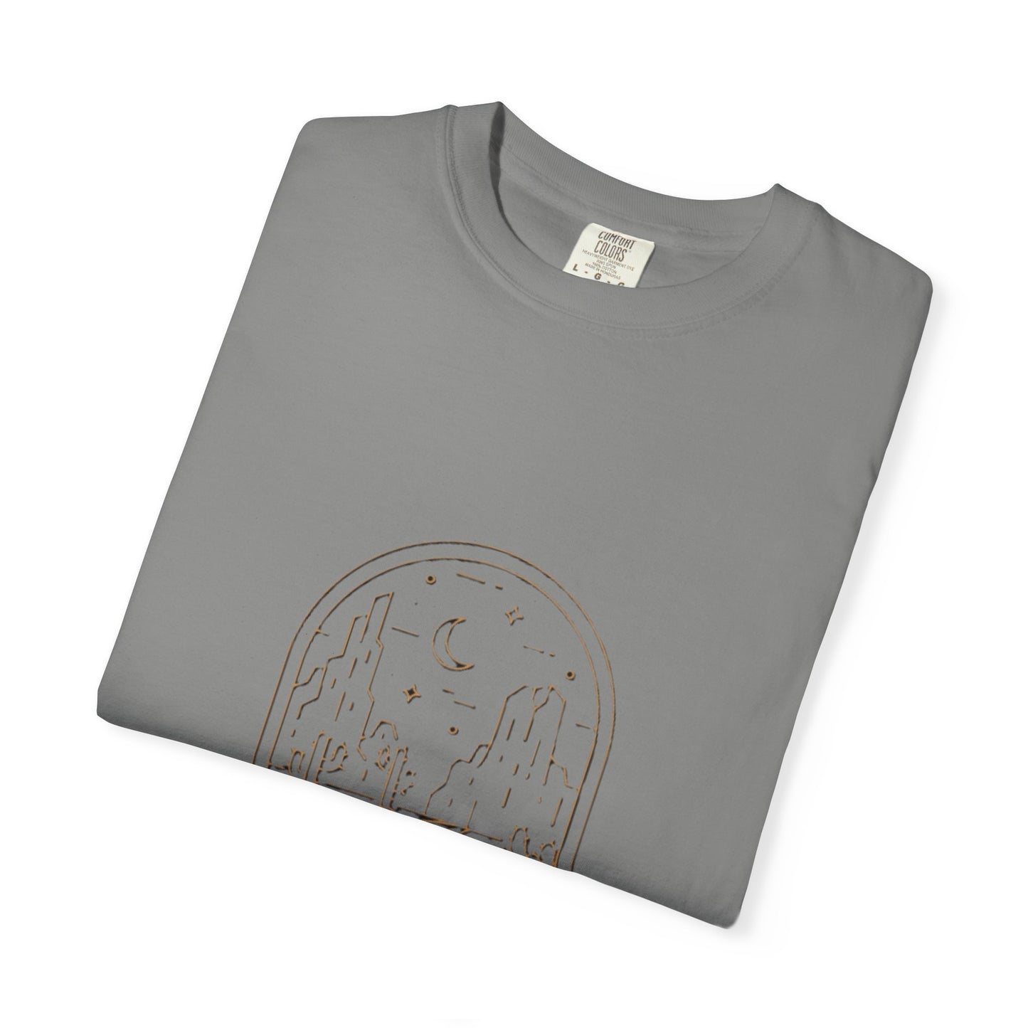 Night Journey Garment-Dyed T-Shirt, Bohemian Tee, Travel Shirt, Adventure Apparel, Gift for Wanderers, Night Sky Fashion