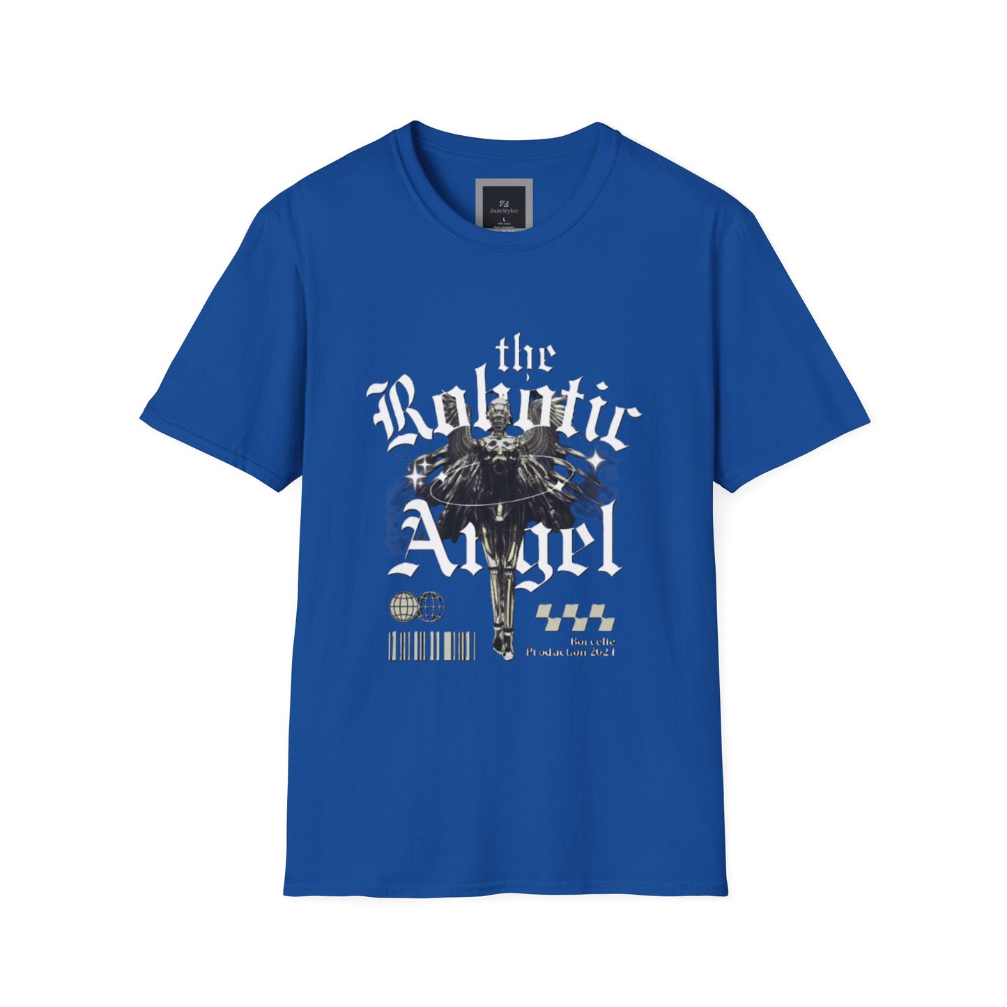 Gothic Graphic Tee | The Robotic Angel | Softstyle T-Shirt | Vintage Streetwear | Art Lover Gift | Casual Outfit Essential