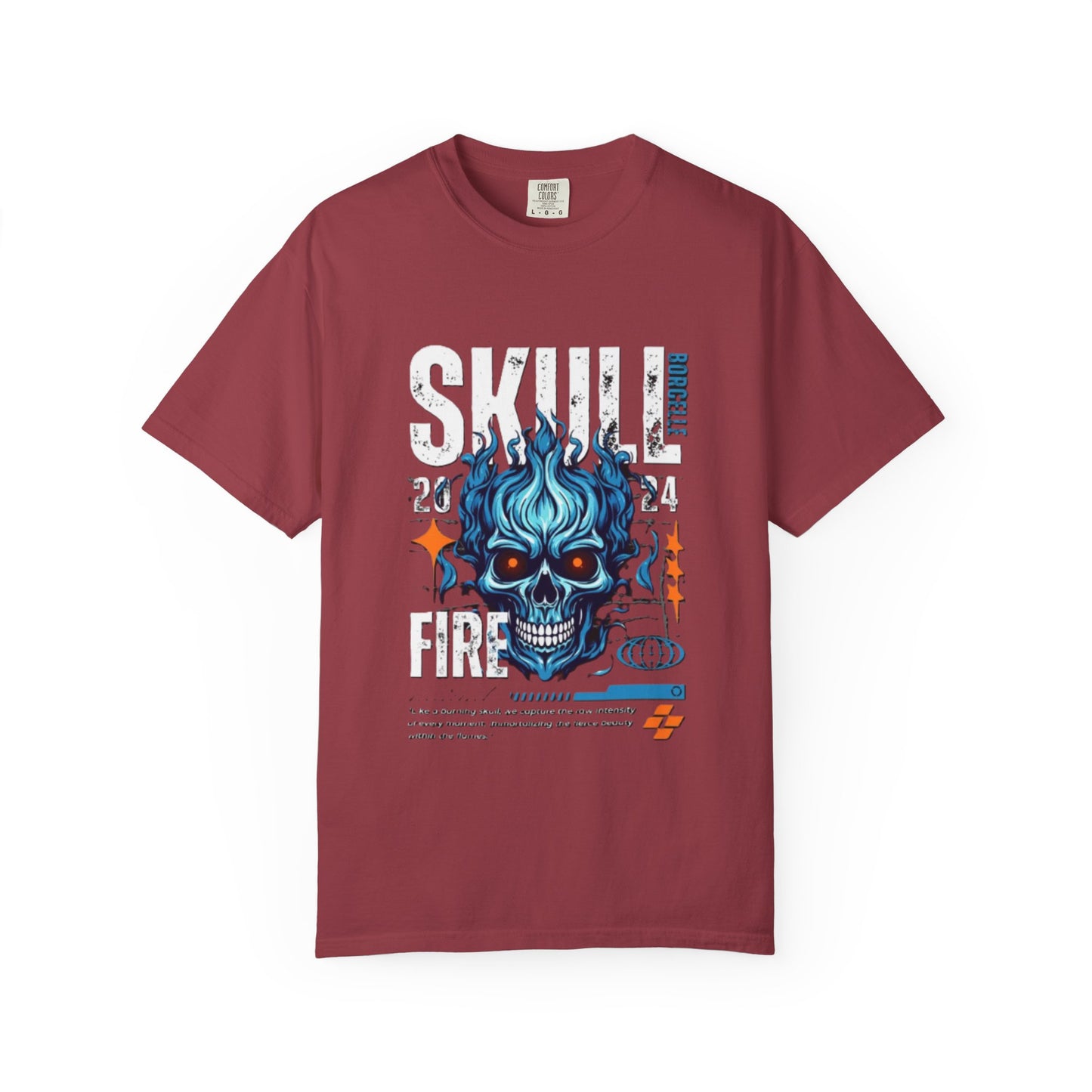 Skull Fire T-Shirt | Edgy Graphic Tee for Casual Wear, Perfect for Halloween, Music Festivals, Gift for Him/Her, Skull Lovers