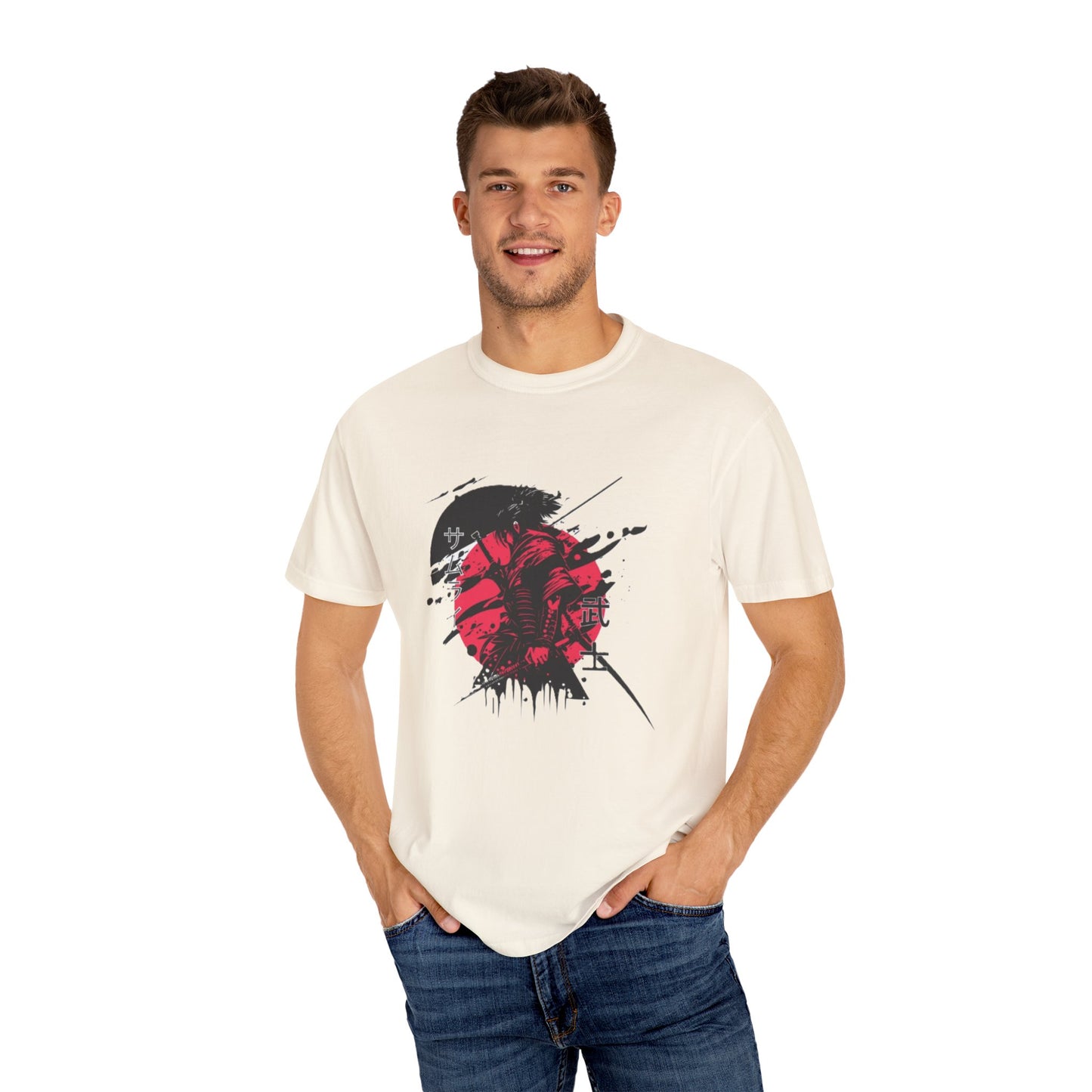 Garment-Dyed Graphic Tee, Artistic Casual Wear for Nature Lovers, Cool Summer Tee, Unique Gift for Art Enthusiasts, Streetwear