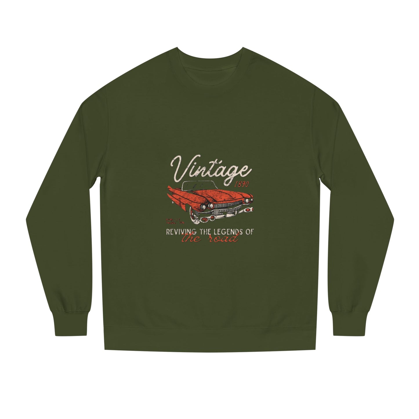 Vintage Car Crew Neck Sweatshirt - Retro Auto Design, Gift for Car Enthusiasts, Classic Car Lover, Vintage Apparel
