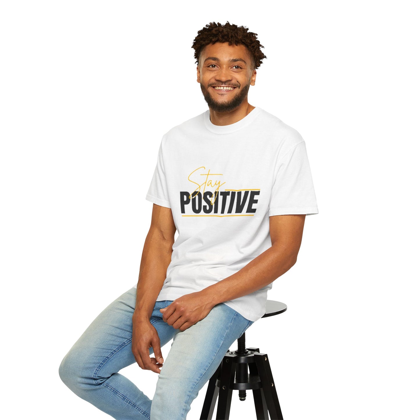 Stay Positive T-Shirt, Motivational Tee, Casual Wear, Gift for Friends, Uplifting Apparel, Everyday Comfort