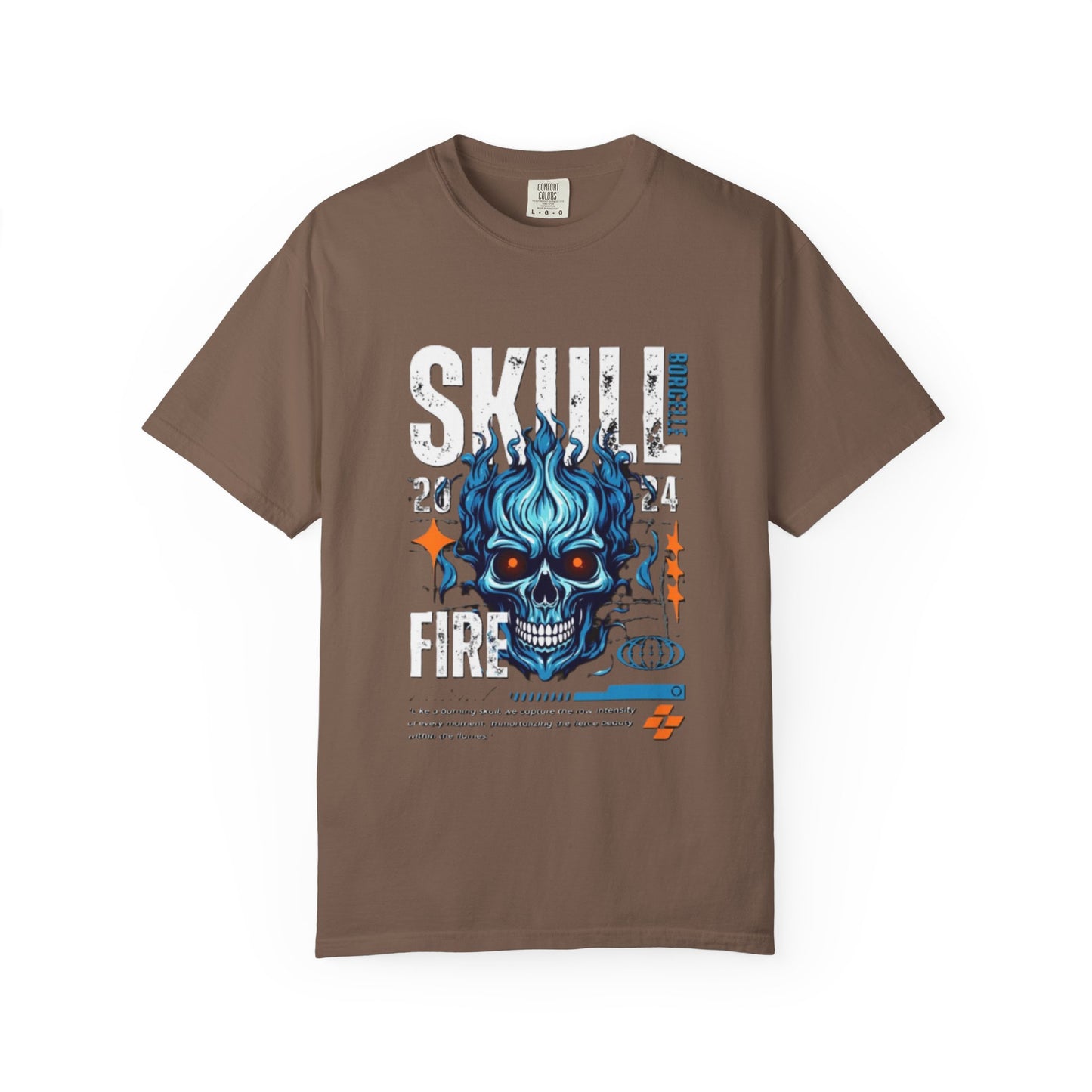 Skull Fire T-Shirt | Edgy Graphic Tee for Casual Wear, Perfect for Halloween, Music Festivals, Gift for Him/Her, Skull Lovers