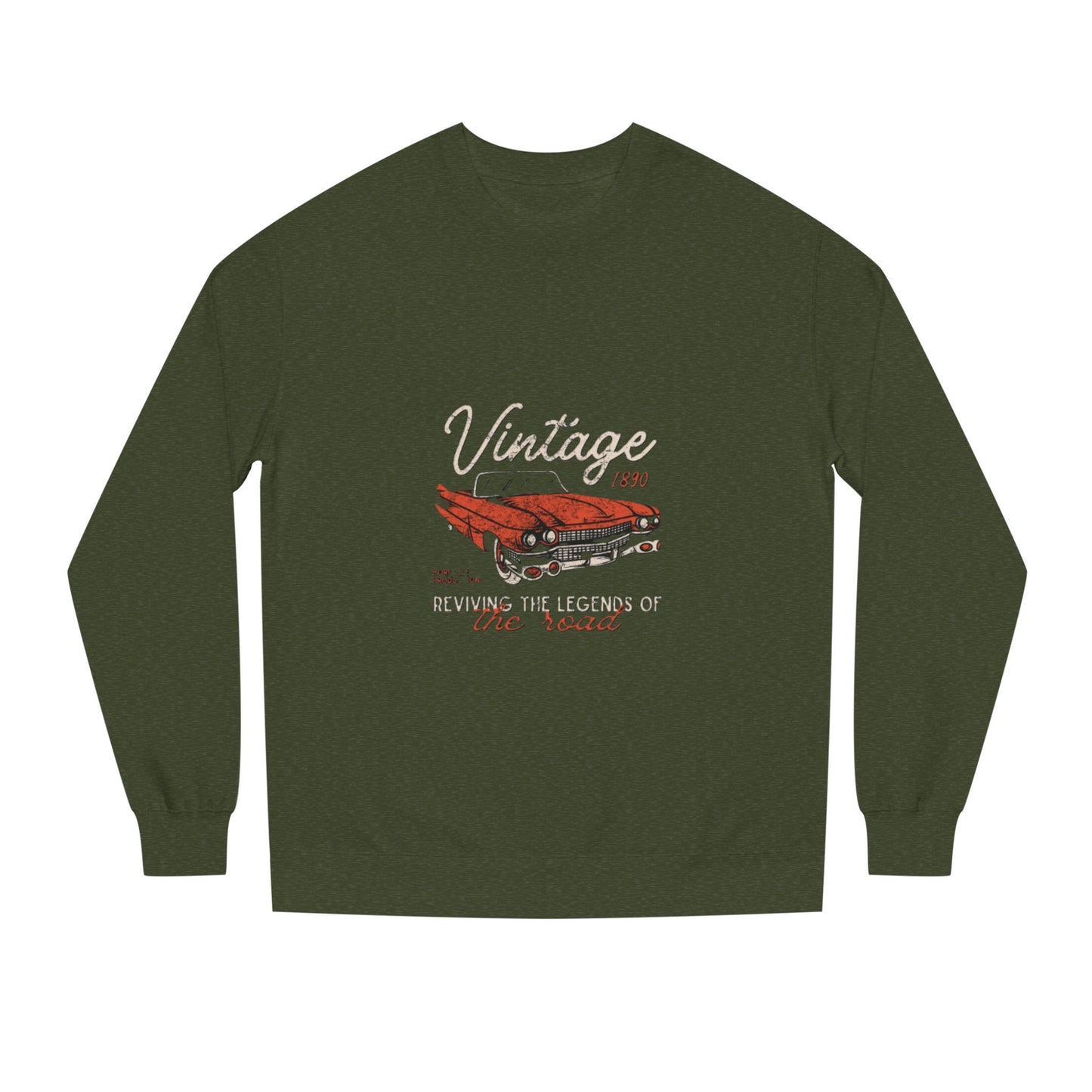 Vintage Car Crew Neck Sweatshirt - Retro Auto Design, Gift for Car Enthusiasts, Classic Car Lover, Vintage Apparel