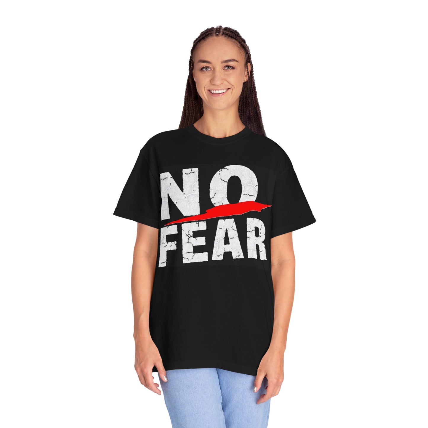 Garment-Dyed T-Shirt with Bold Red Design - Casual Streetwear, Graphic Tee, Everyday Wear, Gift for Him/Her, Artsy Vibes