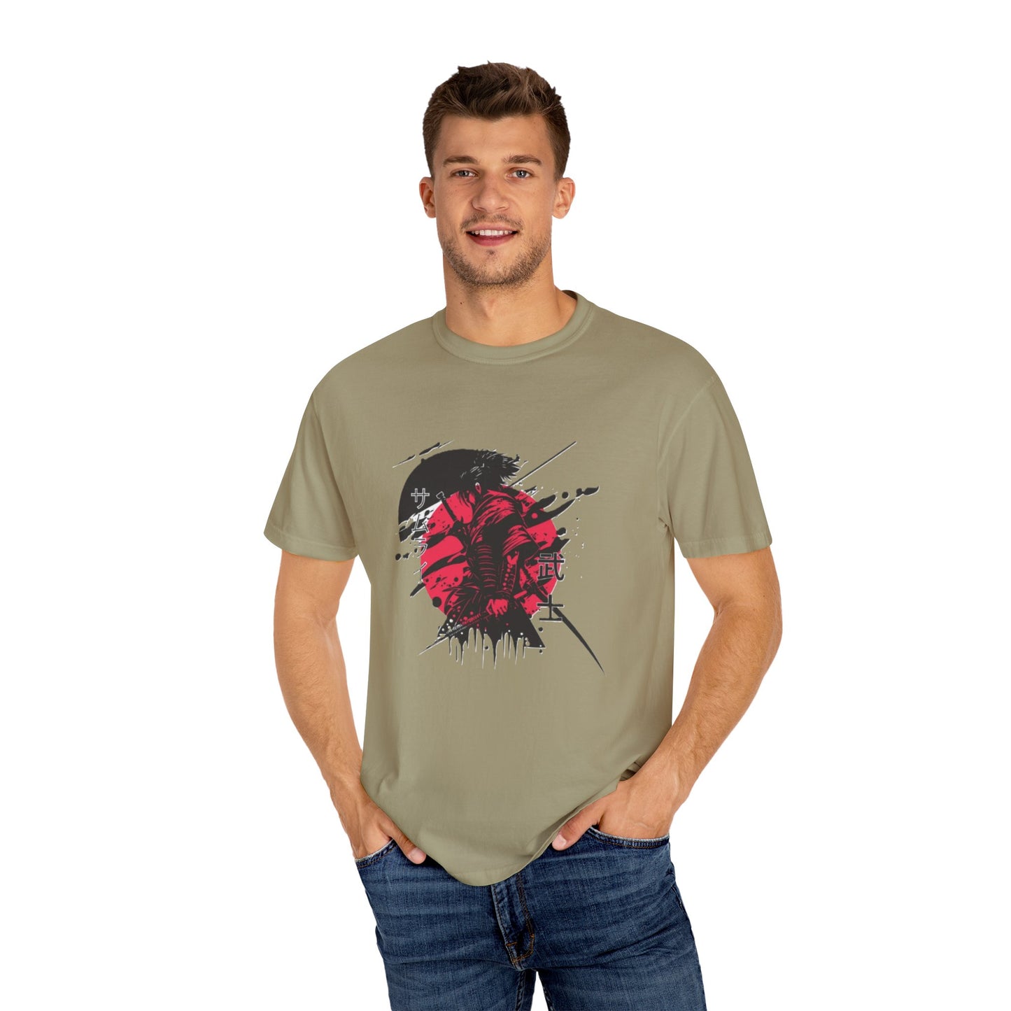 Garment-Dyed Graphic Tee, Artistic Casual Wear for Nature Lovers, Cool Summer Tee, Unique Gift for Art Enthusiasts, Streetwear