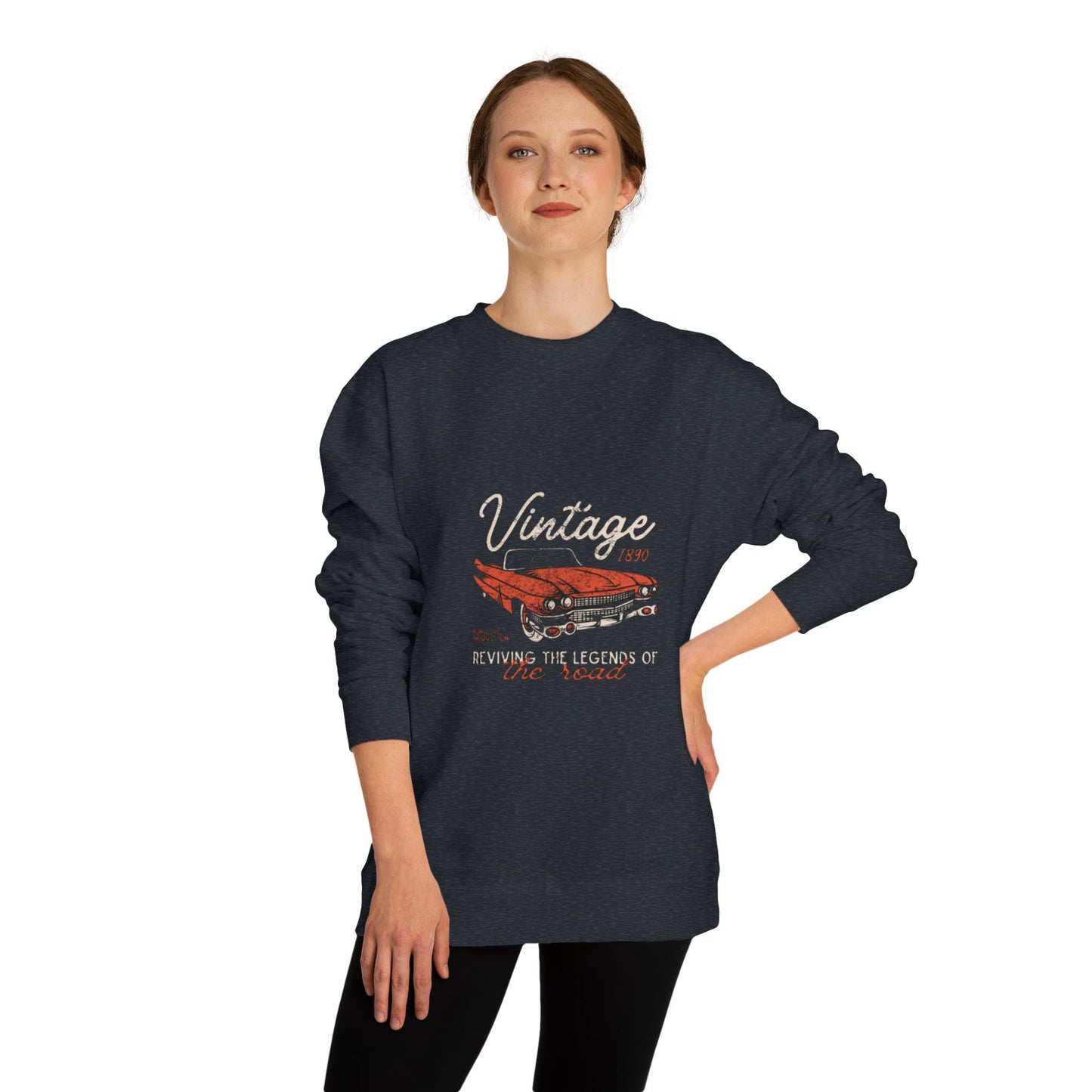 Vintage Car Crew Neck Sweatshirt - Retro Auto Design, Gift for Car Enthusiasts, Classic Car Lover, Vintage Apparel