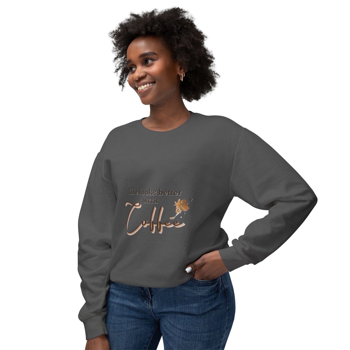 Coffee Lovers Sweatshirt - Cozy Gift for Caffeine Enthusiasts, Ideal for Relaxed Days, Birthdays, and Coffee-Themed Parties