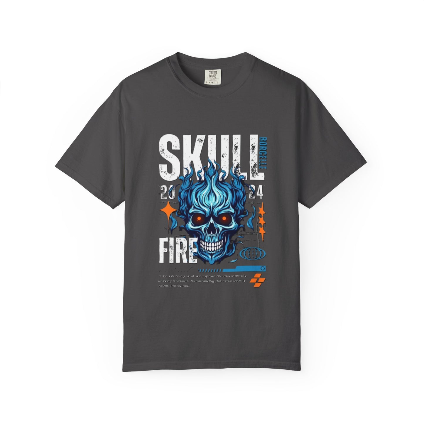 Skull Fire T-Shirt | Edgy Graphic Tee for Casual Wear, Perfect for Halloween, Music Festivals, Gift for Him/Her, Skull Lovers