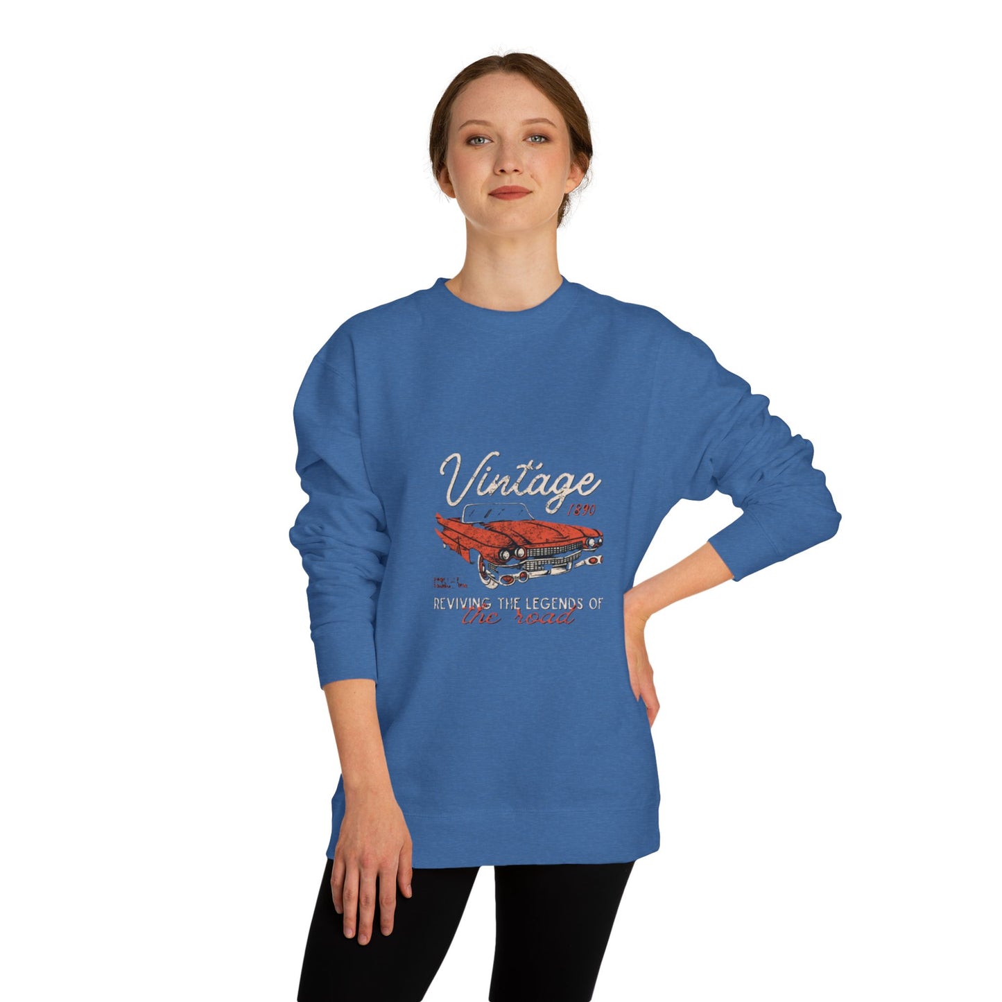 Vintage Car Crew Neck Sweatshirt - Retro Auto Design, Gift for Car Enthusiasts, Classic Car Lover, Vintage Apparel