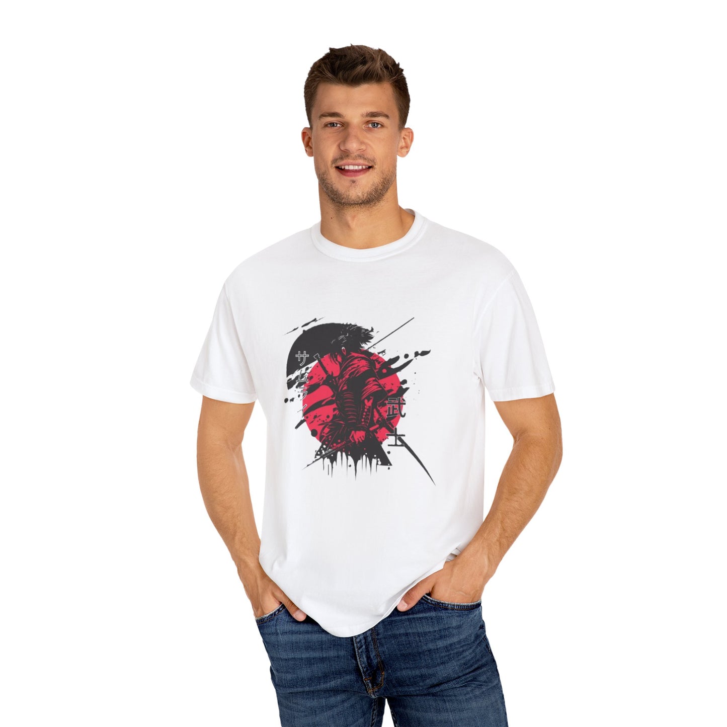 Garment-Dyed Graphic Tee, Artistic Casual Wear for Nature Lovers, Cool Summer Tee, Unique Gift for Art Enthusiasts, Streetwear
