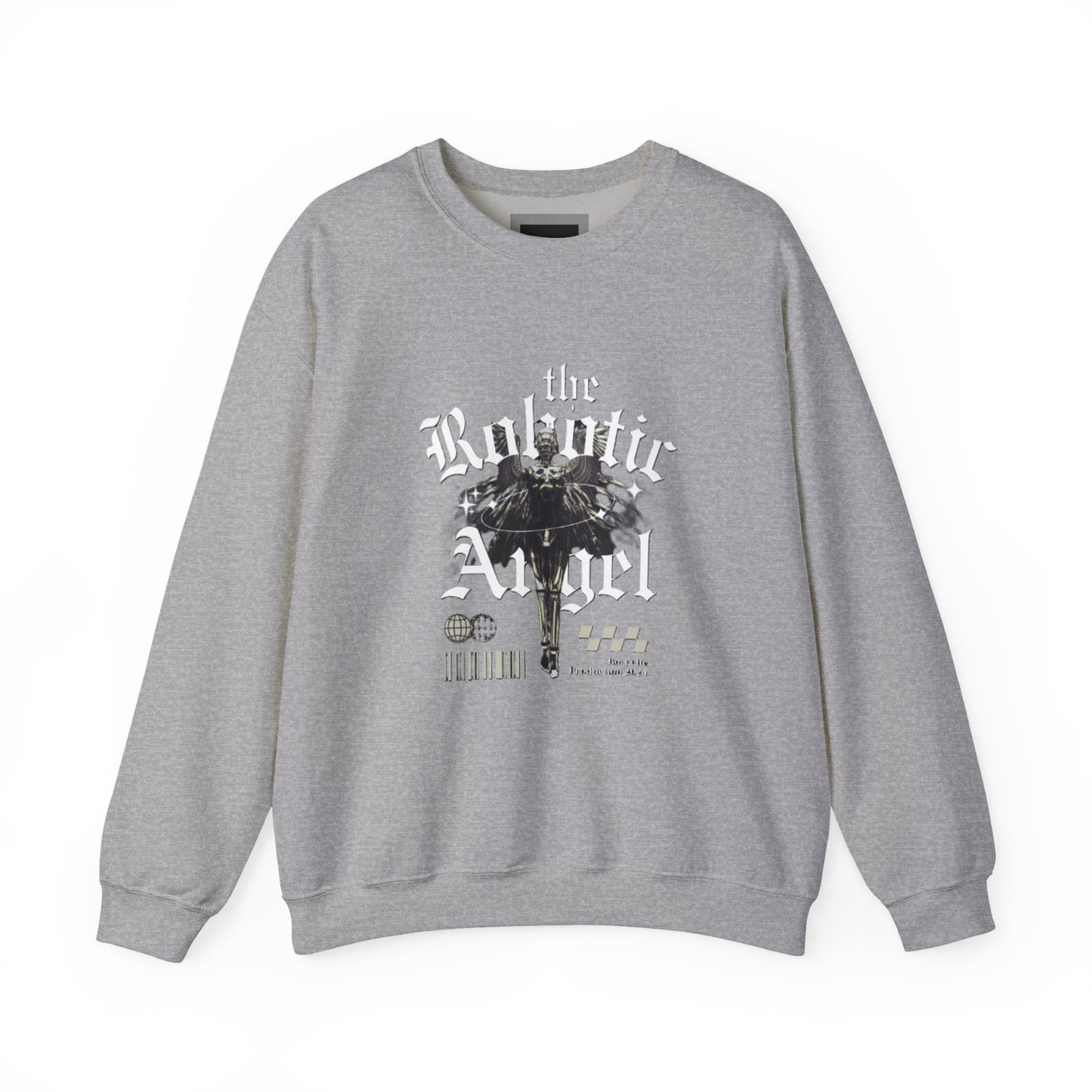 Robotic Angel Sweatshirt, Cozy Crewneck, Unique Graphic Sweatshirt, Perfect Gift, Trendy Streetwear, Perfect for Every Season