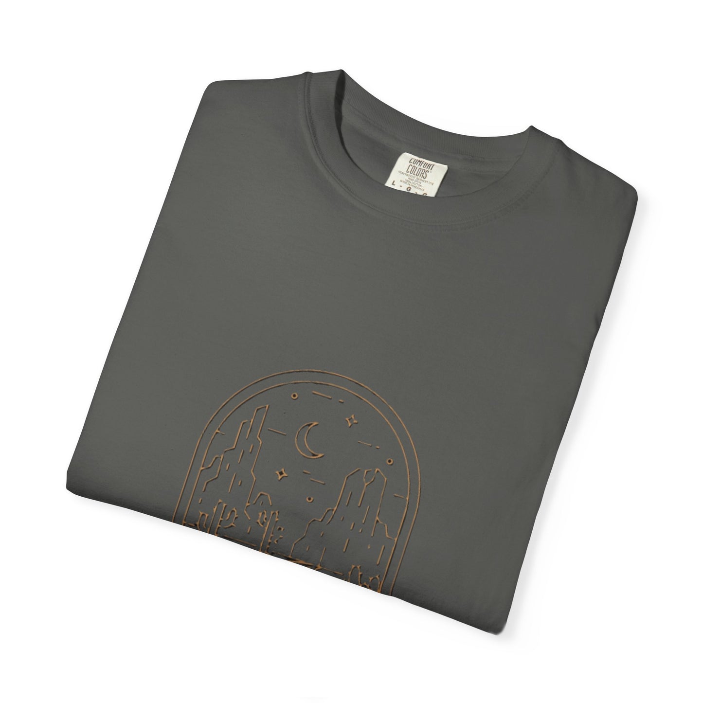 Night Journey Garment-Dyed T-Shirt, Bohemian Tee, Travel Shirt, Adventure Apparel, Gift for Wanderers, Night Sky Fashion