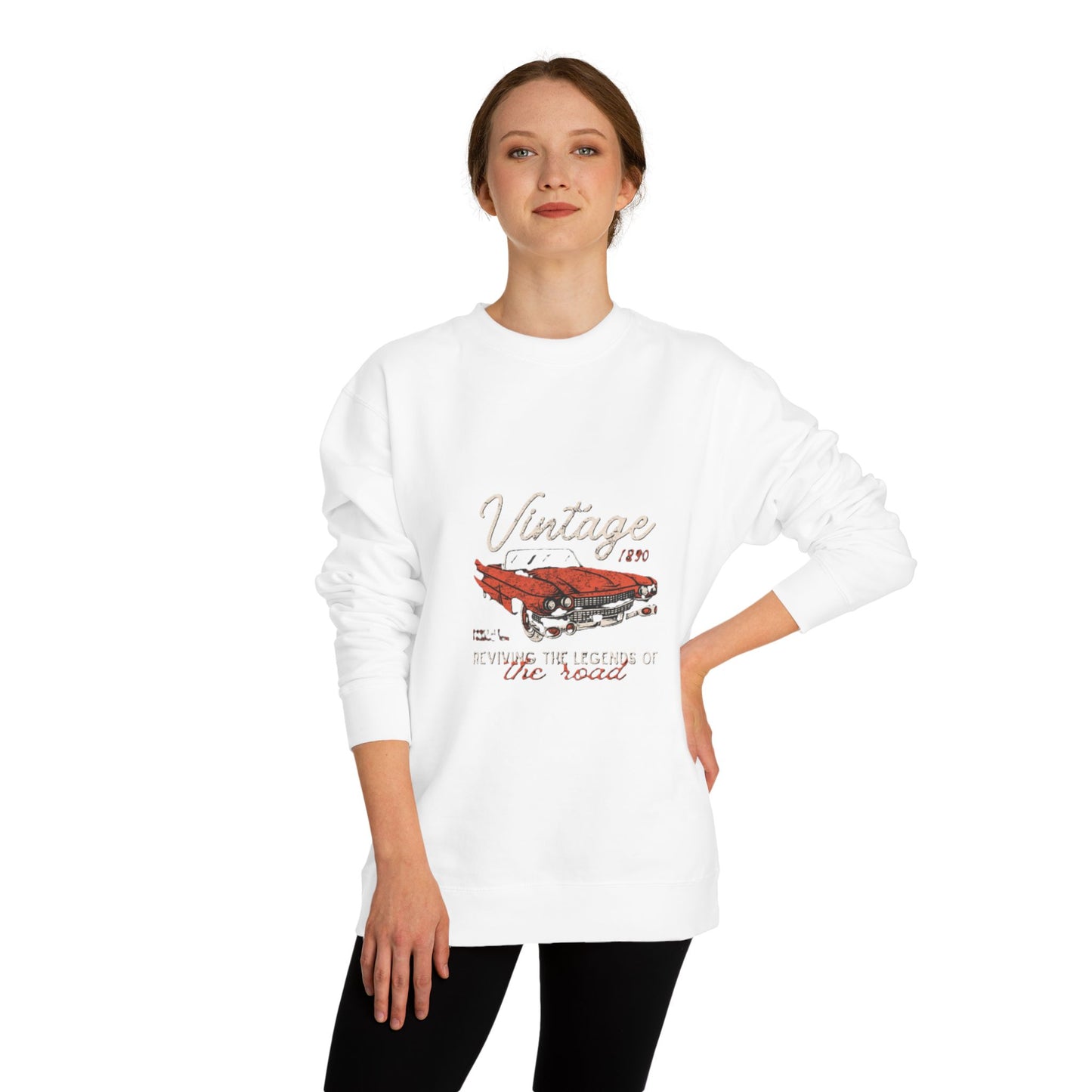 Vintage Car Crew Neck Sweatshirt - Retro Auto Design, Gift for Car Enthusiasts, Classic Car Lover, Vintage Apparel