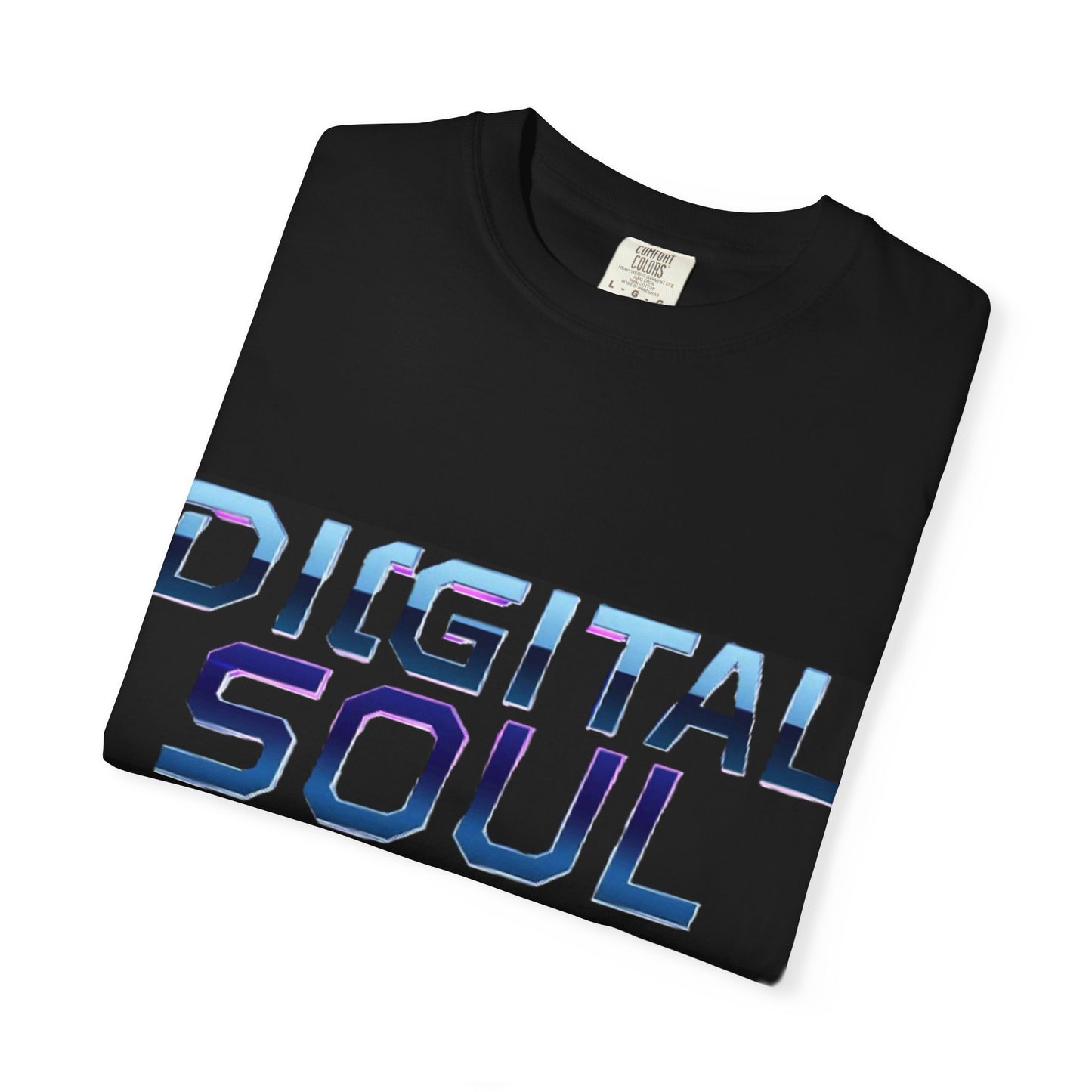 Digital Soul Garment-Dyed T-Shirt, Trendy Graphic Tee, Unique Fashion Statement, Gifts for Tech Lovers, Casual Everyday Wear