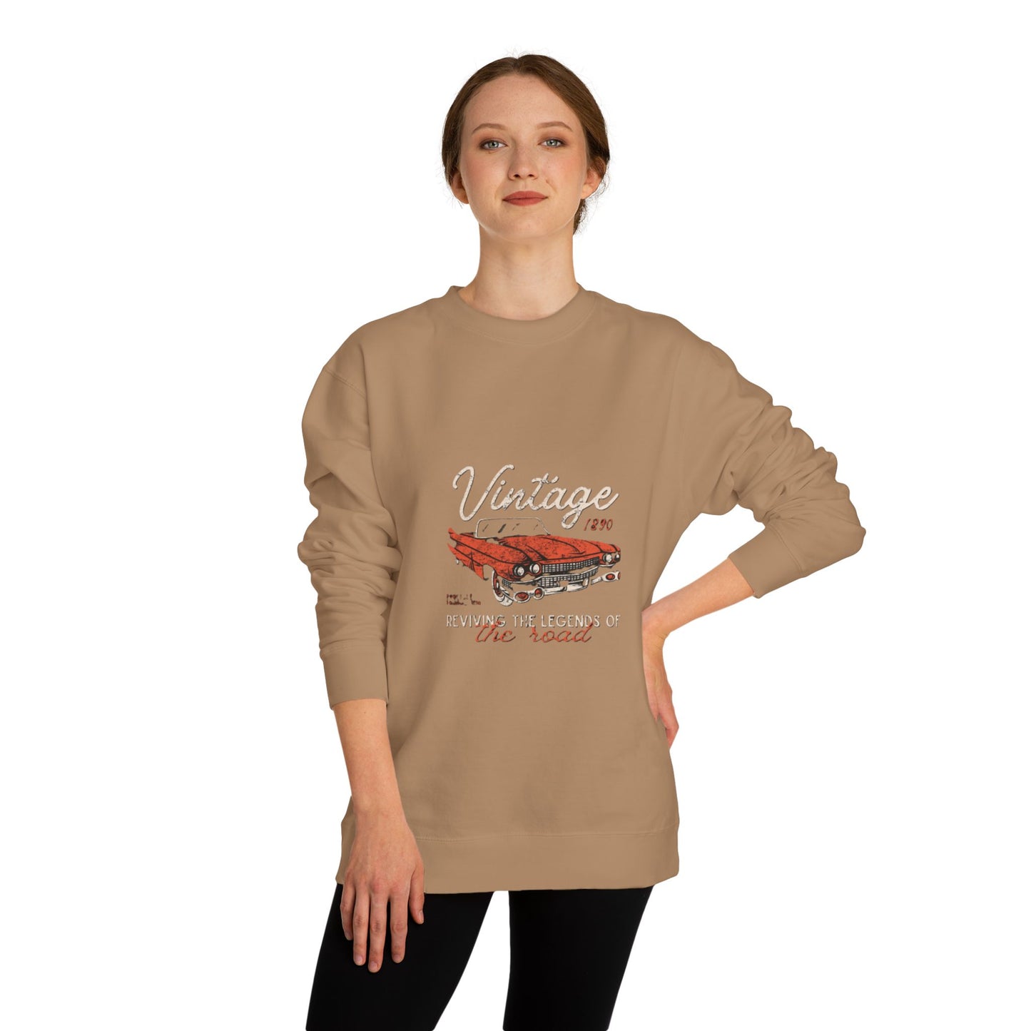 Vintage Car Crew Neck Sweatshirt - Retro Auto Design, Gift for Car Enthusiasts, Classic Car Lover, Vintage Apparel